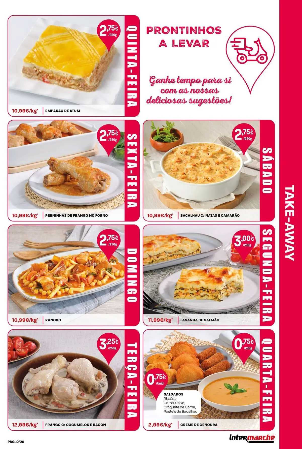 Intermarché - Isto é que são preços BAIXOS » de 28/05/2026 - 03/06/2026 | Página: 9 | Produtos: Atum, Salmão, Cenoura, Natas