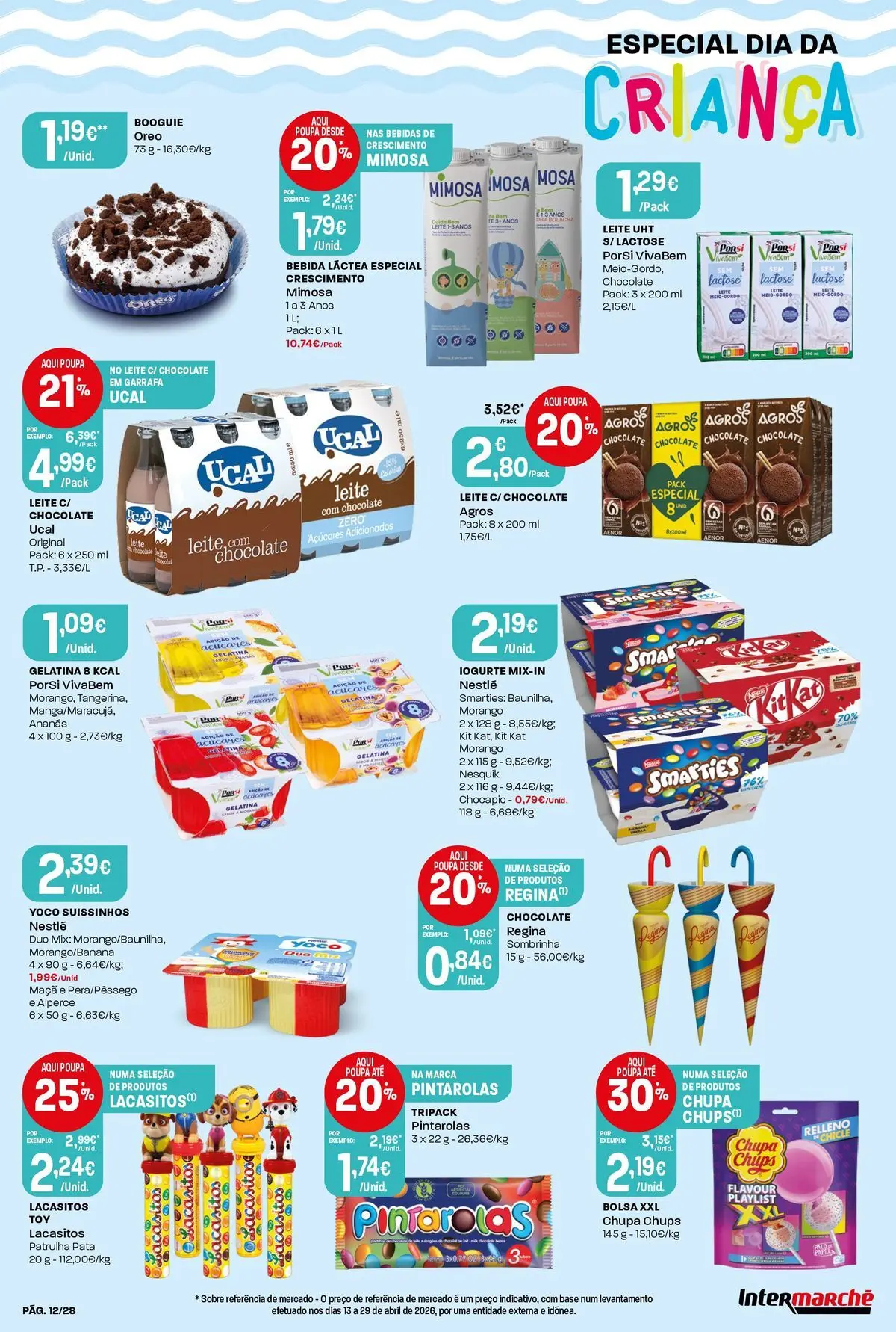 Intermarché - Isto é que são preços BAIXOS » de 28/05/2026 - 03/06/2026 | Página: 12 | Produtos: Bolsa, Iogurte, Maça, Chocolate