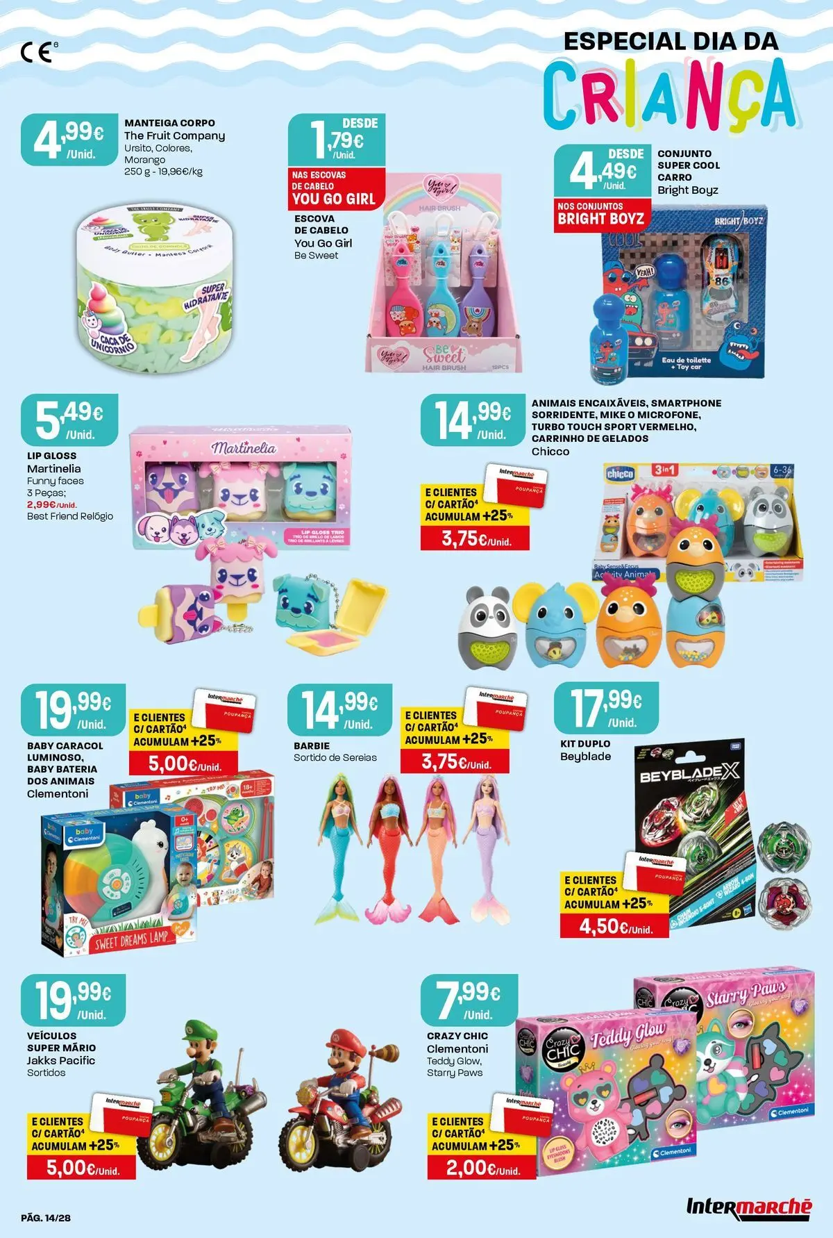 Intermarché - Isto é que são preços BAIXOS » de 28/05/2026 - 03/06/2026 | Página: 14 | Produtos: Smartphone, Relógio, Manteiga, Bateria