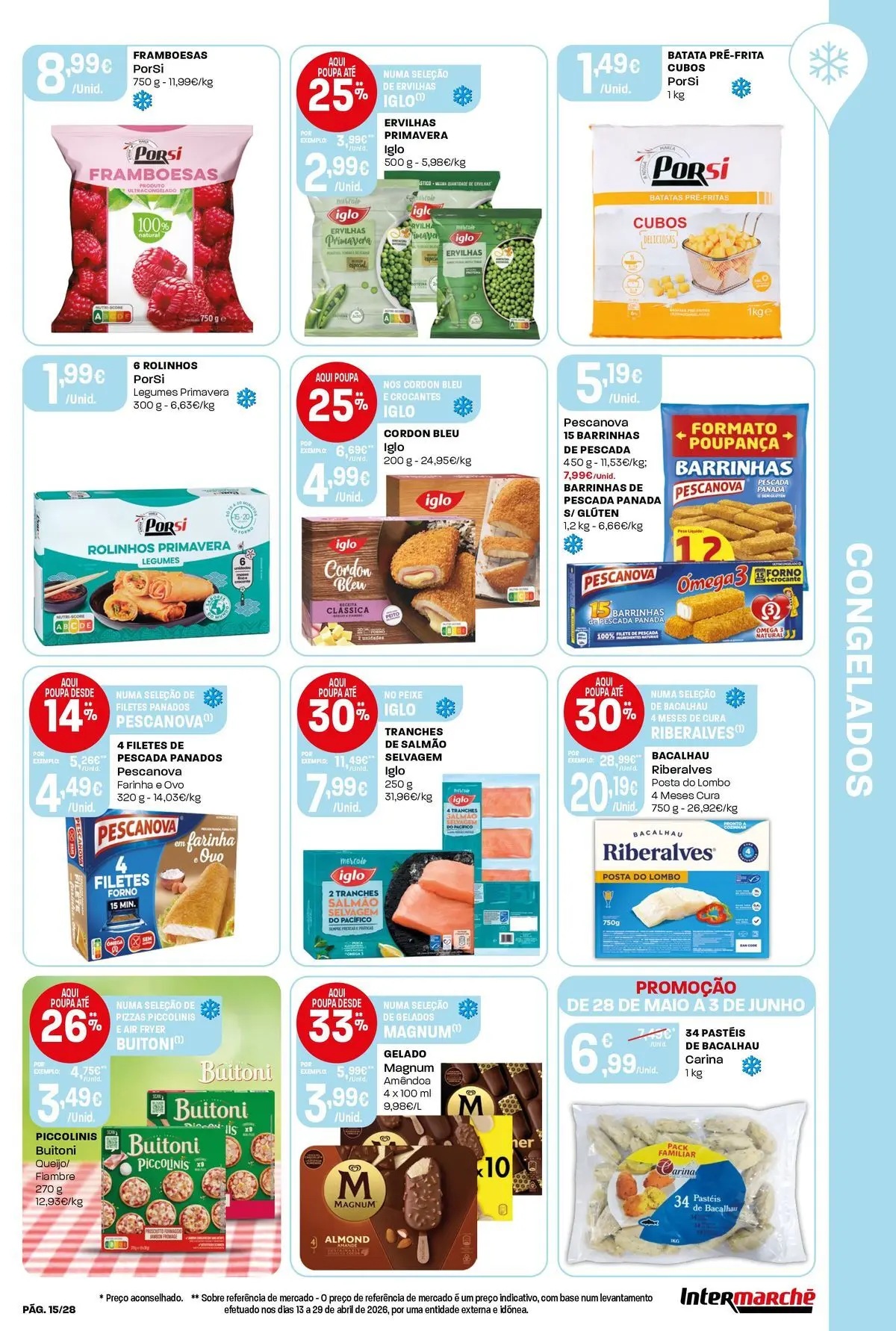 Intermarché - Isto é que são preços BAIXOS » de 28/05/2026 - 03/06/2026 | Página: 15 | Produtos: Air fryer, Ômega 3, Framboesas, Salmão