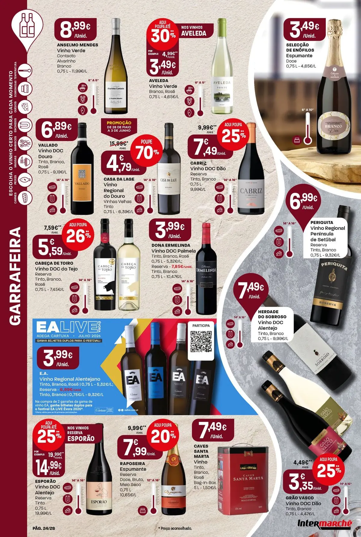 Intermarché - Isto é que são preços BAIXOS » de 28/05/2026 - 03/06/2026 | Página: 24 | Produtos: Espumante, Vinho