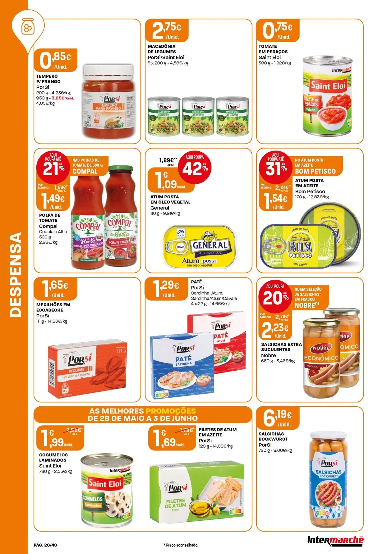 Intermarché Isto é que são preços BAIXOS! » de 28/05/2026 - 03/06/2026 | Página: 28