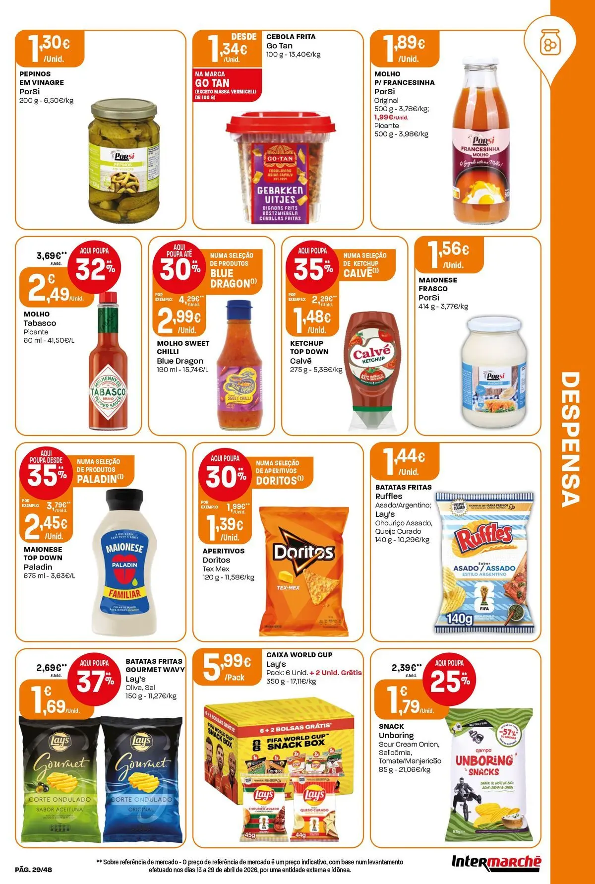Intermarché Isto é que são preços BAIXOS! » de 28/05/2026 - 03/06/2026 | Página: 29