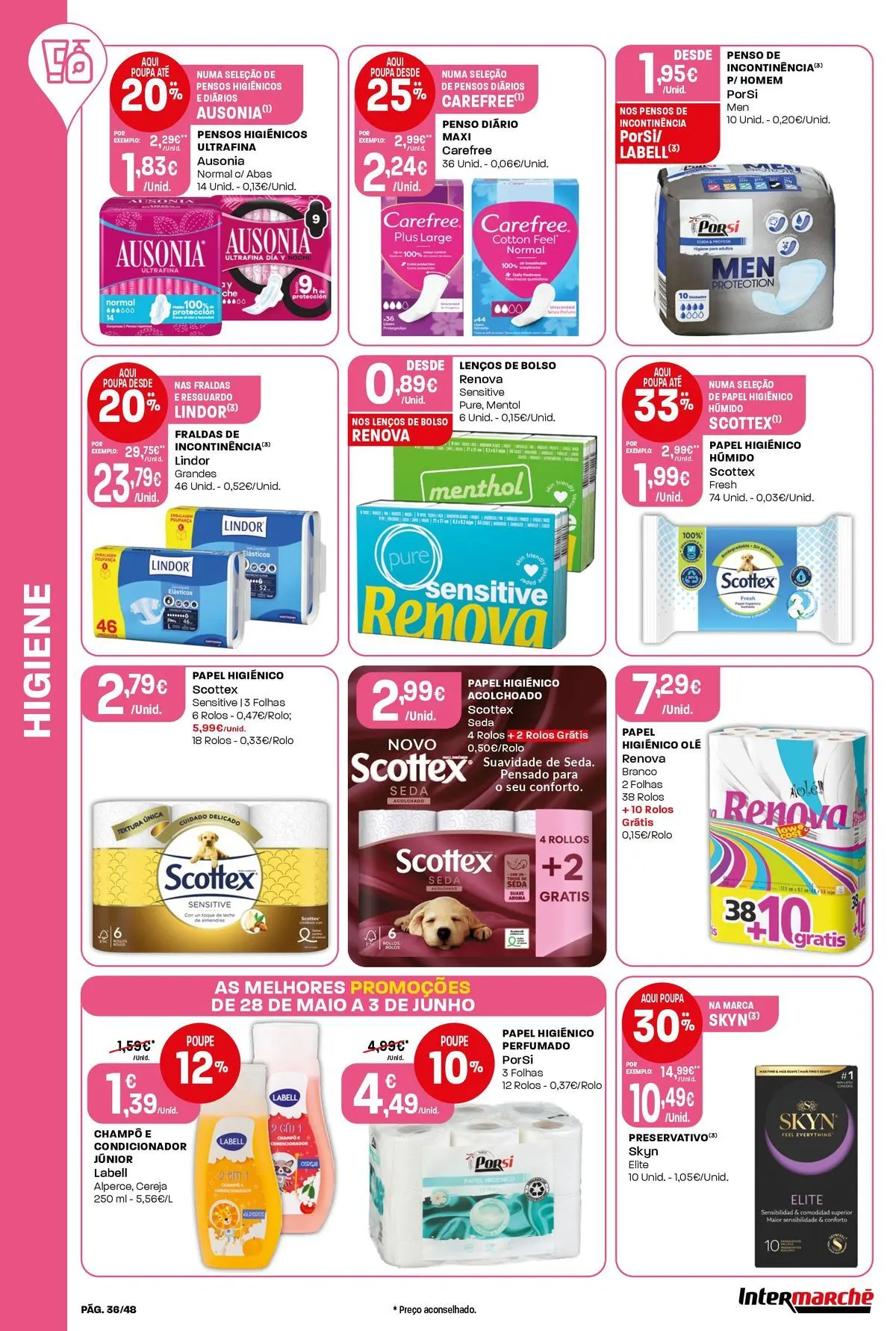 Intermarché Isto é que são preços BAIXOS! » de 28/05/2026 - 03/06/2026 | Página: 36