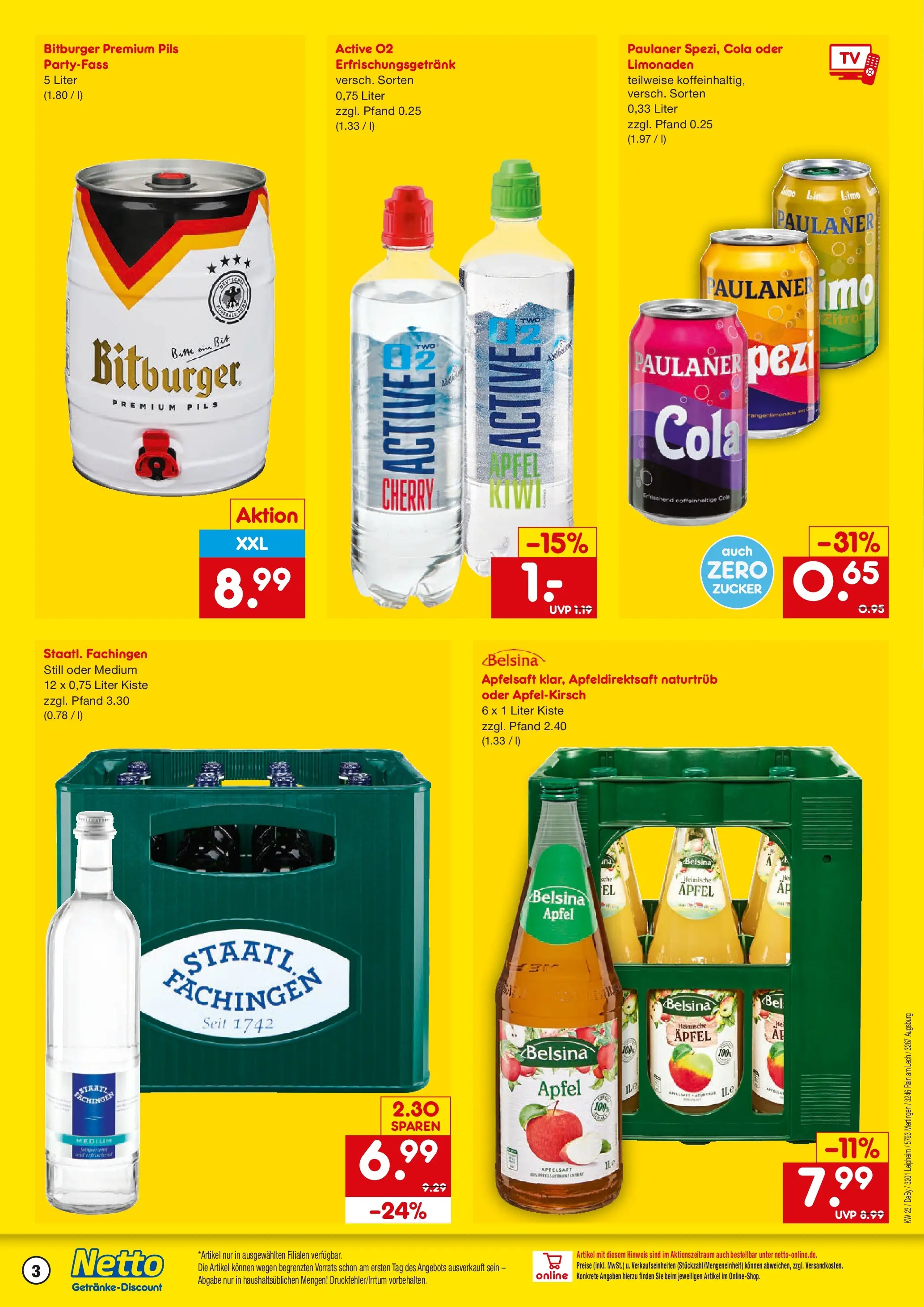 Netto Marken-Discount Prospekt Leipheim (ab 01.06.2026) » Angebote | Seite: 3 | Produkte: Bitburger, Pils, Äpfel, Zucker