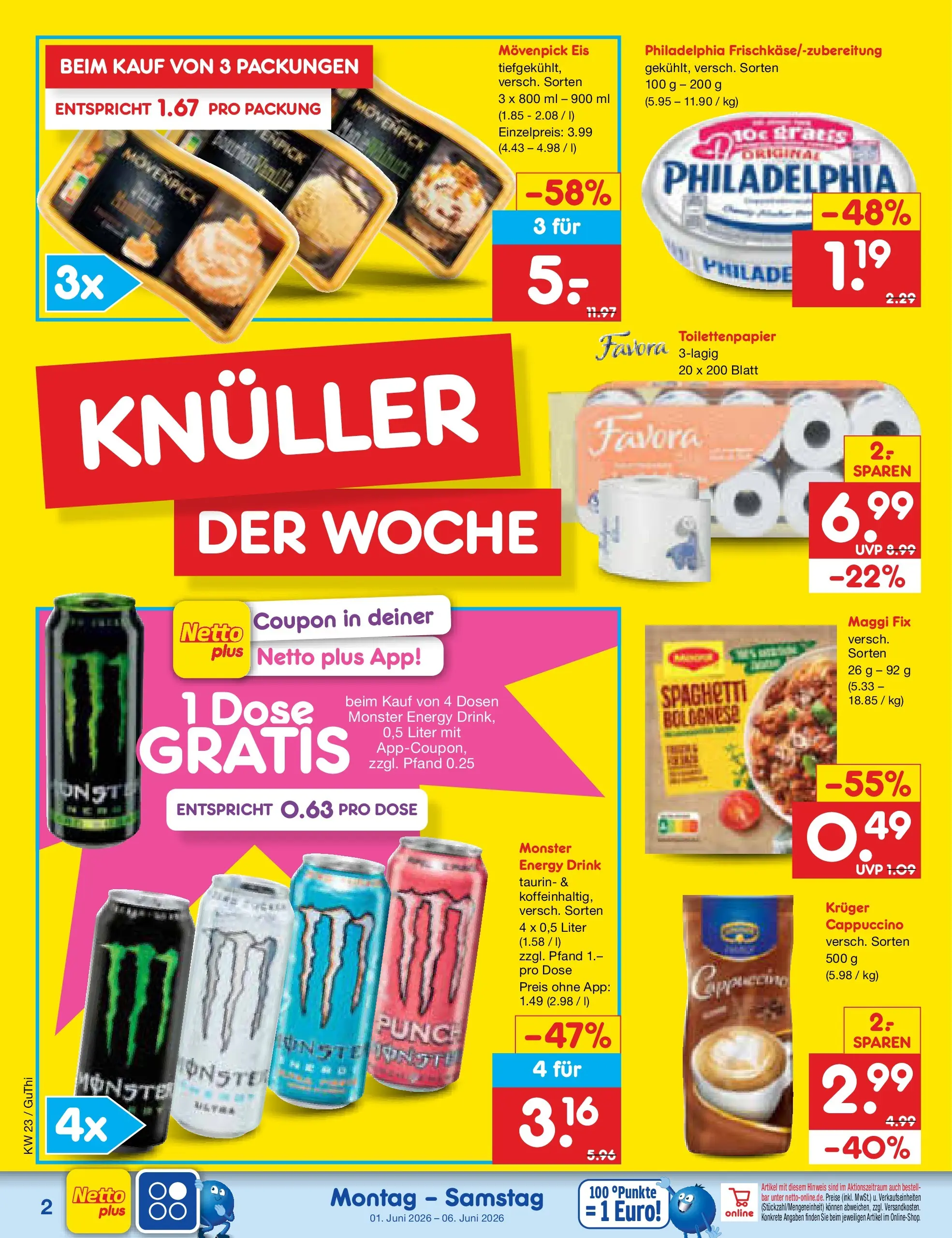 Netto Marken-Discount Prospekt Augustusburg (ab 01.06.2026) » Angebote | Seite: 2 | Produkte: Maggi, Monster, Maggi fix, Toilettenpapier