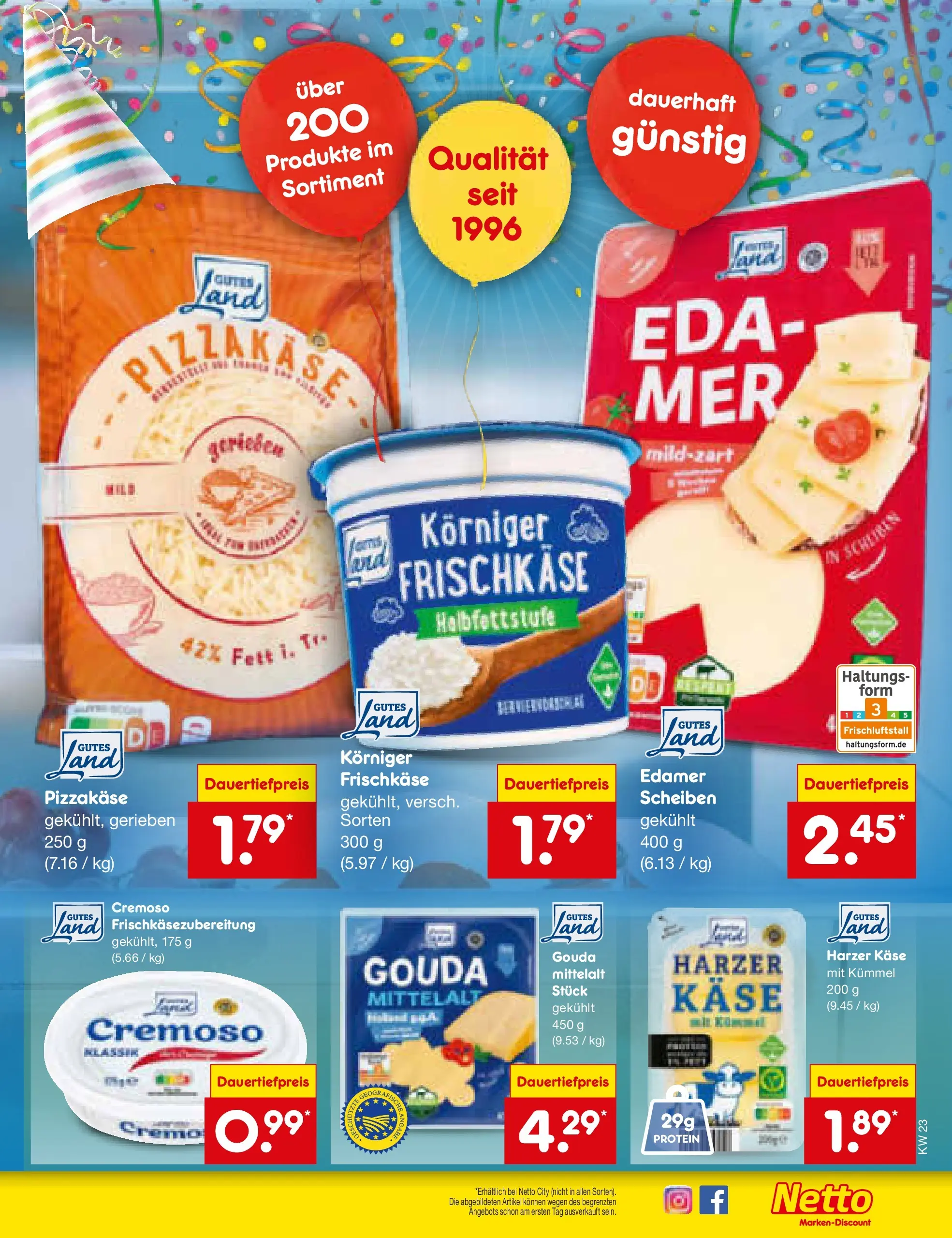 Netto Marken-Discount Prospekt Mannheim (ab 01.06.2026) » Angebote | Seite: 13 | Produkte: Käse, Gouda, Edamer, Frischkase Netto Marken-Discount Prospekt Mannheim (ab 01.06.2026) » Angebote | Seite: 13 | Produkte: Käse, Gouda, Edamer, Frischkase