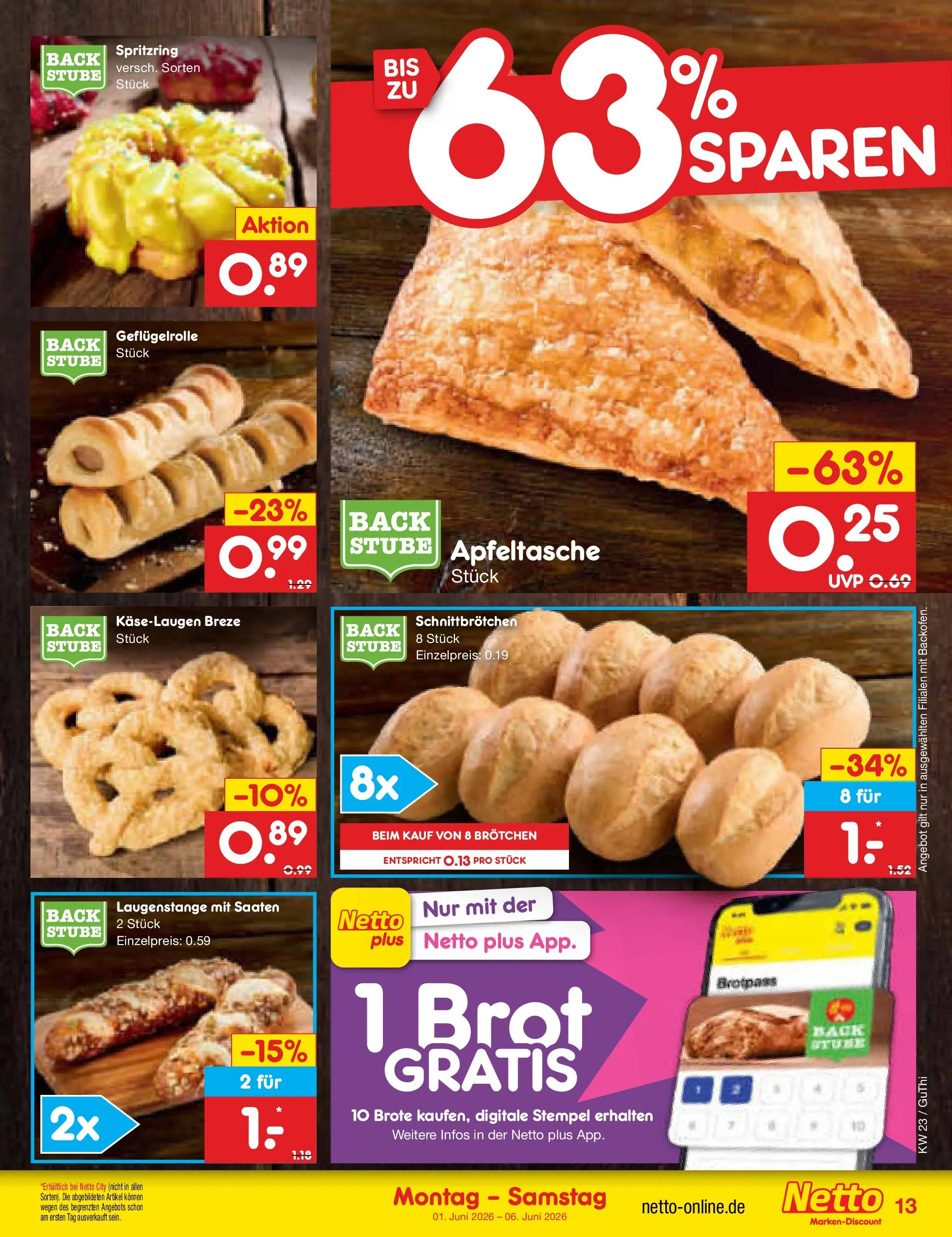 Netto Marken-Discount Prospekt Augustusburg (ab 01.06.2026) » Angebote | Seite: 15 | Produkte: Brot