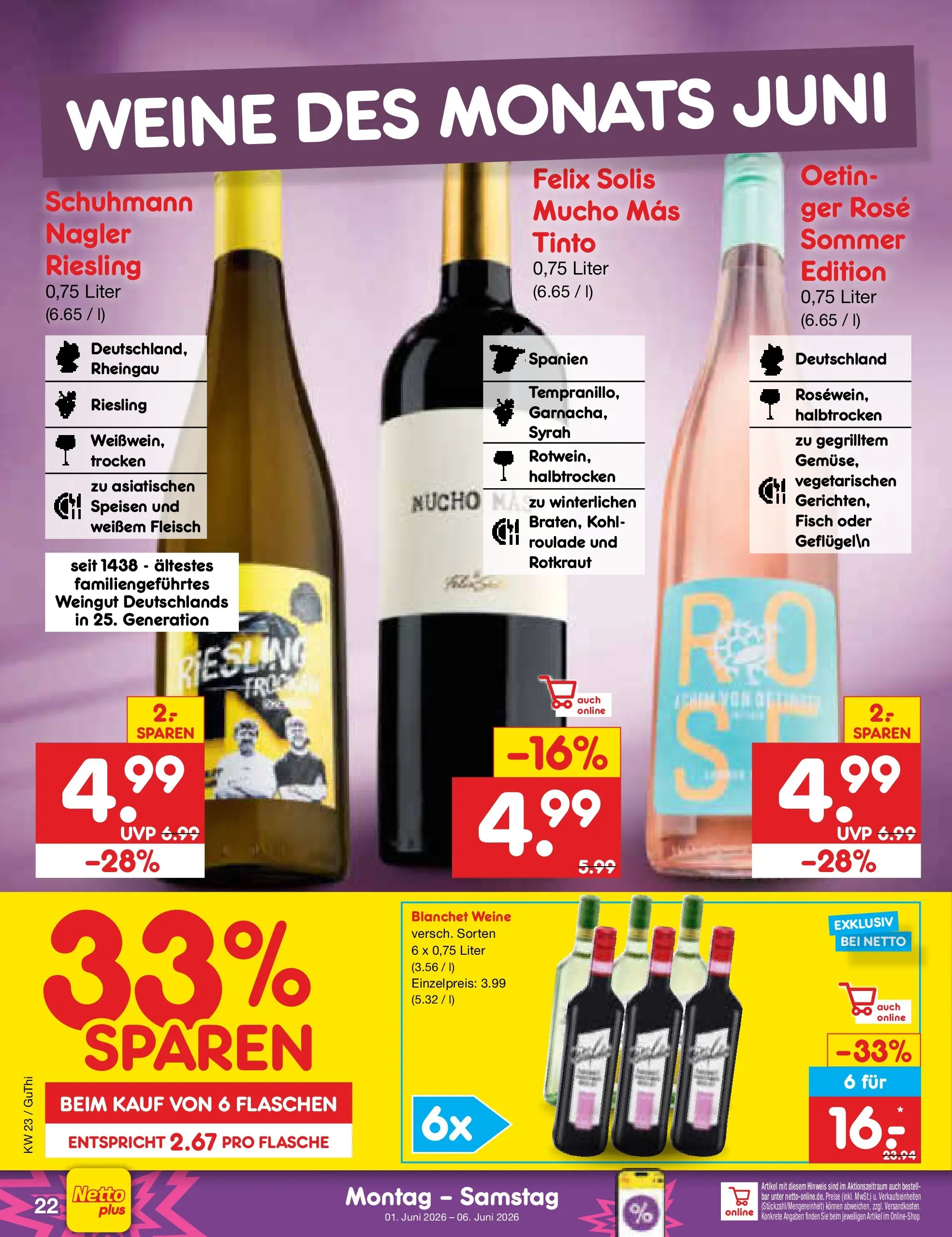 Netto Marken-Discount Prospekt Augustusburg (ab 01.06.2026) » Angebote | Seite: 32 | Produkte: Fisch, Fleisch