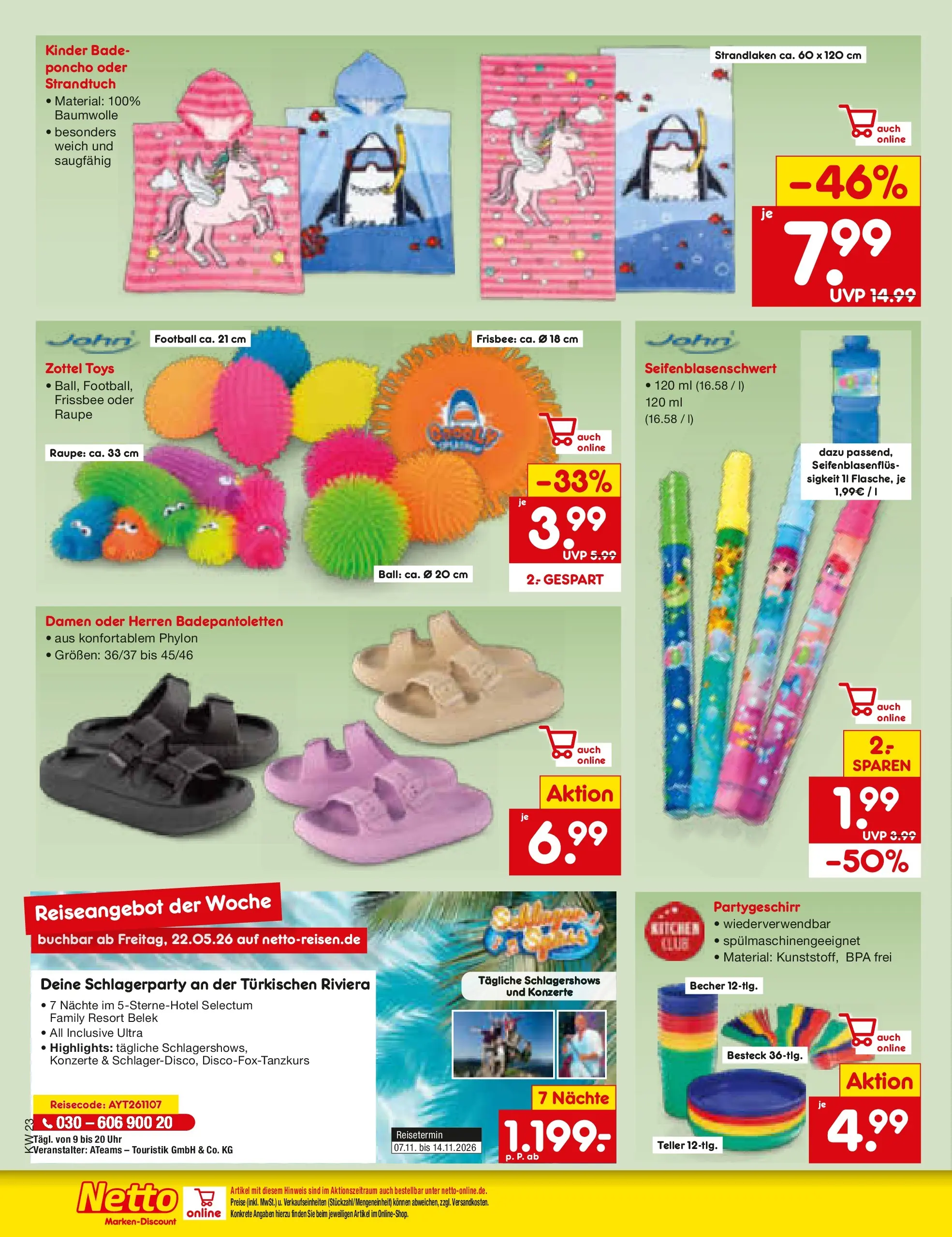 Netto Marken-Discount Prospekt Mannheim (ab 01.06.2026) » Angebote | Seite: 38 | Produkte: Poncho, Strandtuch, Football, Uhr Netto Marken-Discount Prospekt Mannheim (ab 01.06.2026) » Angebote | Seite: 38 | Produkte: Poncho, Strandtuch, Football, Uhr