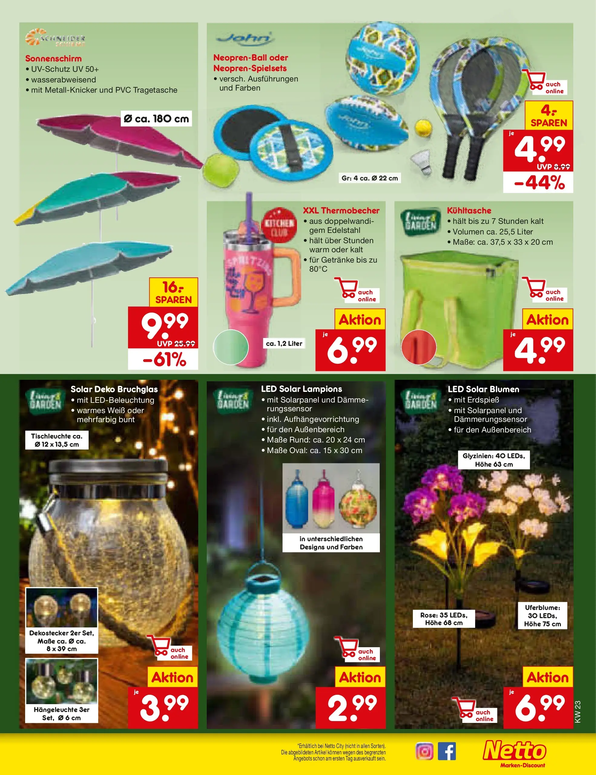 Netto Marken-Discount Prospekt Mannheim (ab 01.06.2026) » Angebote | Seite: 39 | Produkte: Blumen, Sonnenschirm Netto Marken-Discount Prospekt Mannheim (ab 01.06.2026) » Angebote | Seite: 39 | Produkte: Blumen, Sonnenschirm