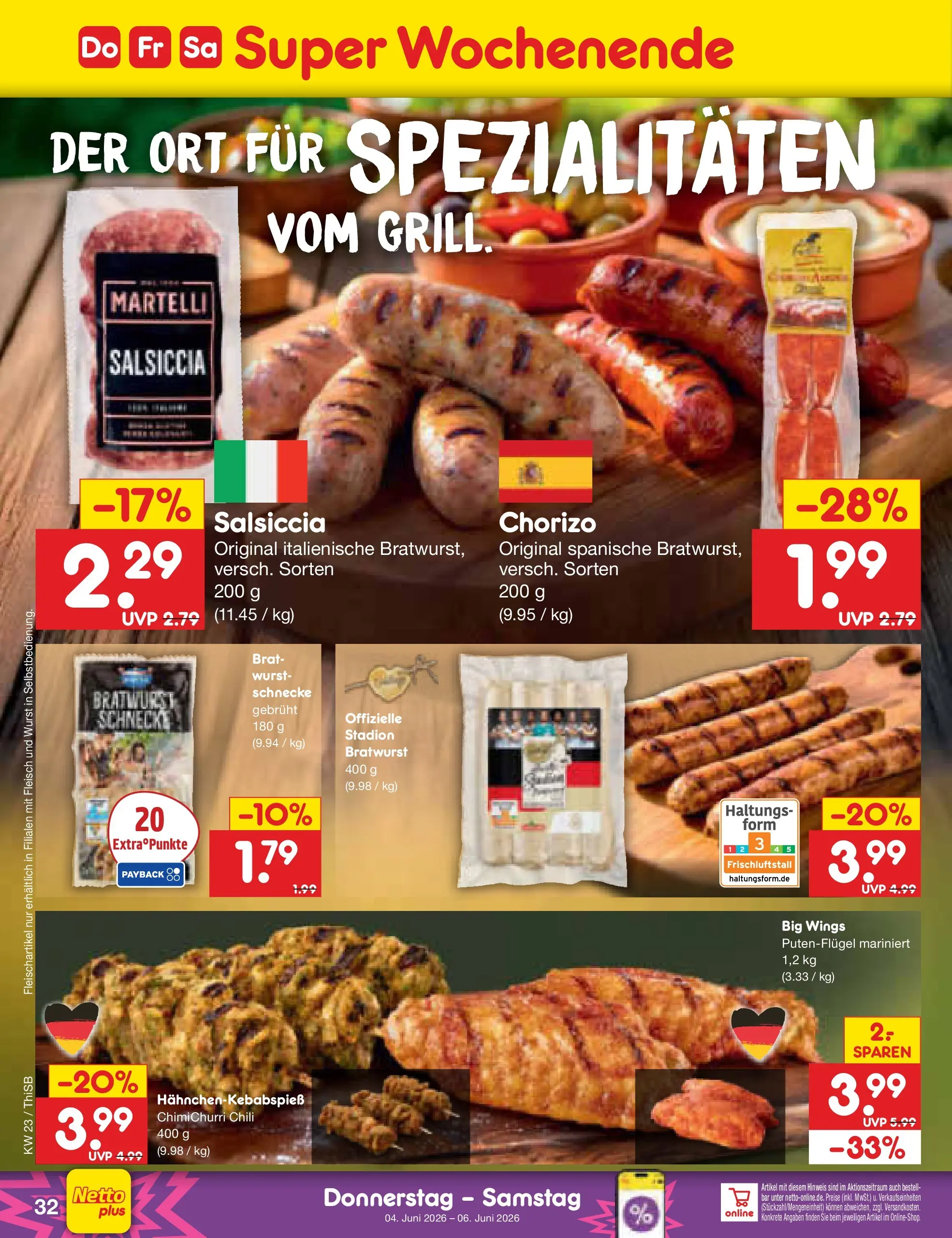 Netto Marken-Discount Prospekt Pirna (ab 01.06.2026) » Angebote | Seite: 46 | Produkte: Bratwurst, Wurst, Chili, Fleisch
