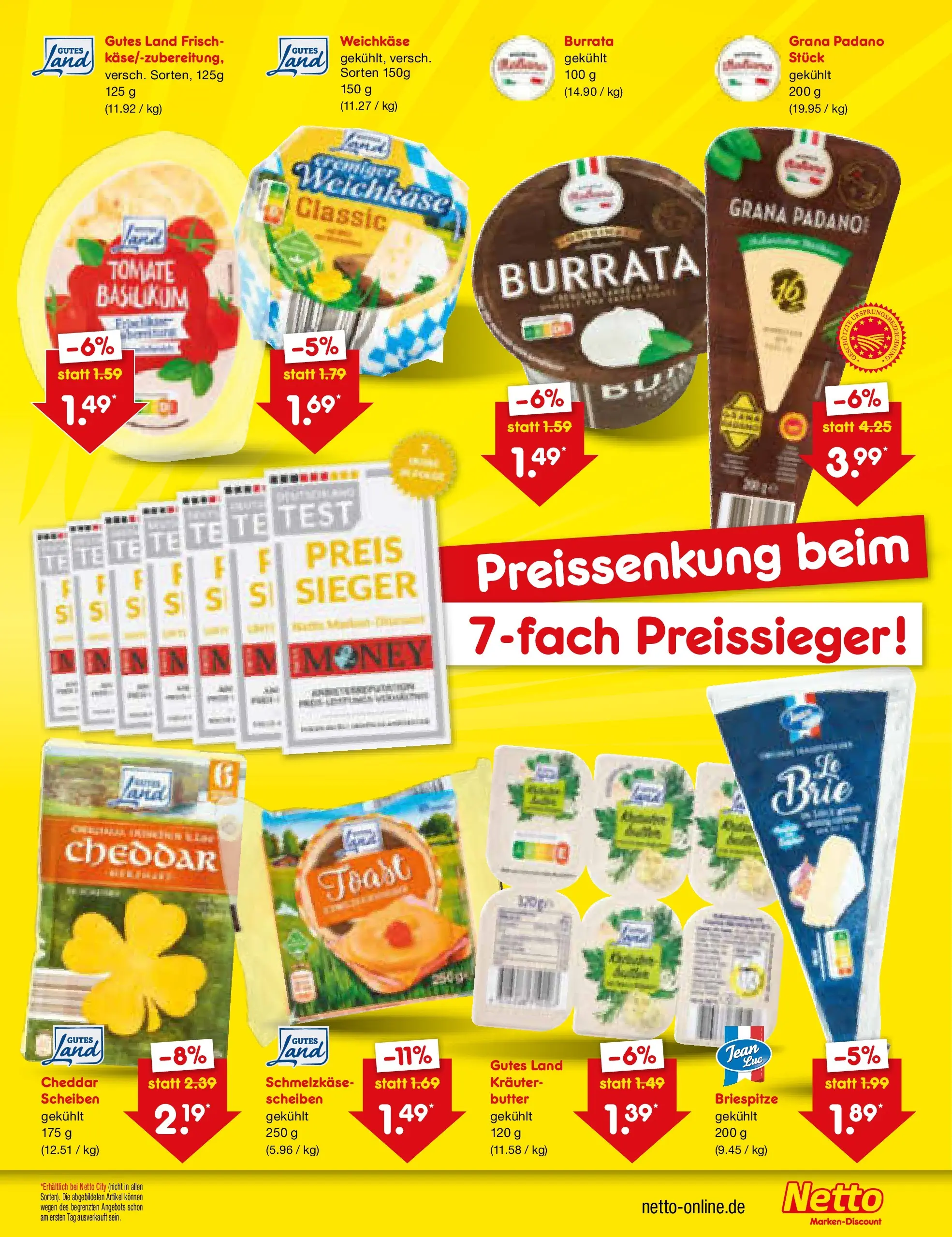 Netto Marken-Discount Prospekt Mannheim (ab 01.06.2026) » Angebote | Seite: 63 | Produkte: Butter, Toast, Burrata Netto Marken-Discount Prospekt Mannheim (ab 01.06.2026) » Angebote | Seite: 63 | Produkte: Butter, Toast, Burrata
