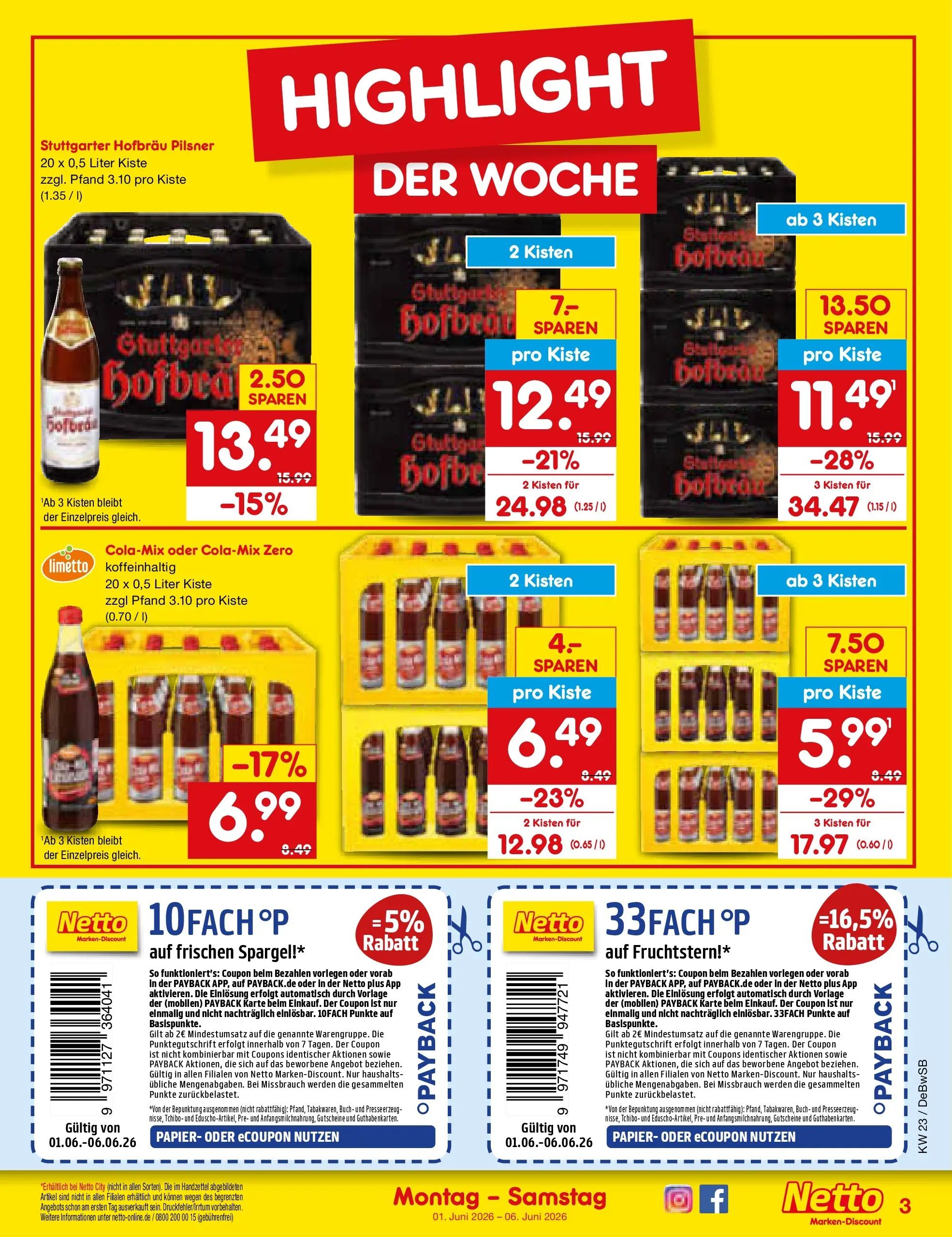 Netto Marken-Discount Prospekt Waiblingen-Bittenfeld (ab 01.06.2026) » Angebote | Seite: 3 | Produkte: Presse, Spargel