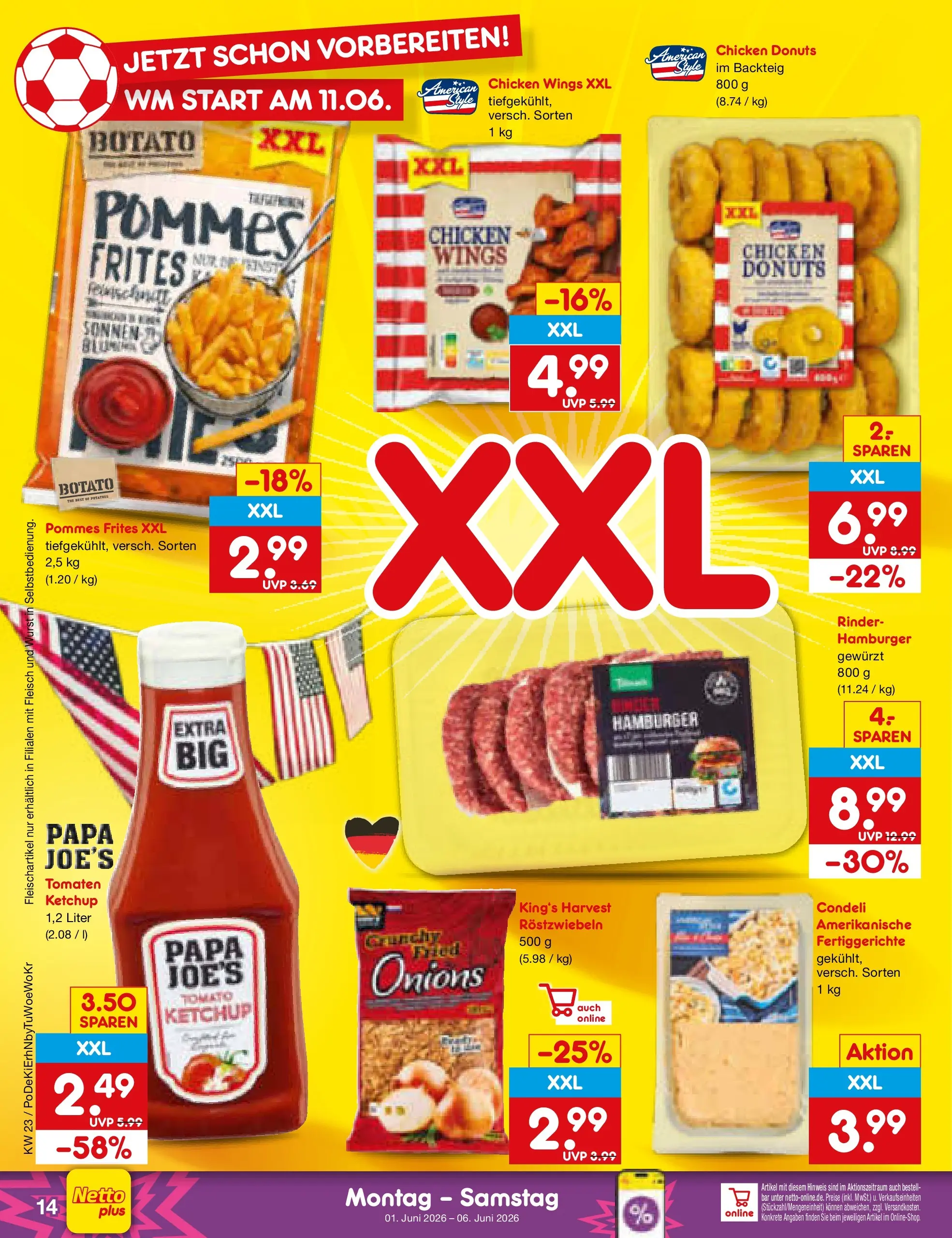 Netto Marken-Discount Prospekt Mannheim (ab 01.06.2026) » Angebote | Seite: 16 | Produkte: Pommes, Pommes frites, Fertiggerichte, Wurst Netto Marken-Discount Prospekt Mannheim (ab 01.06.2026) » Angebote | Seite: 16 | Produkte: Pommes, Pommes frites, Fertiggerichte, Wurst