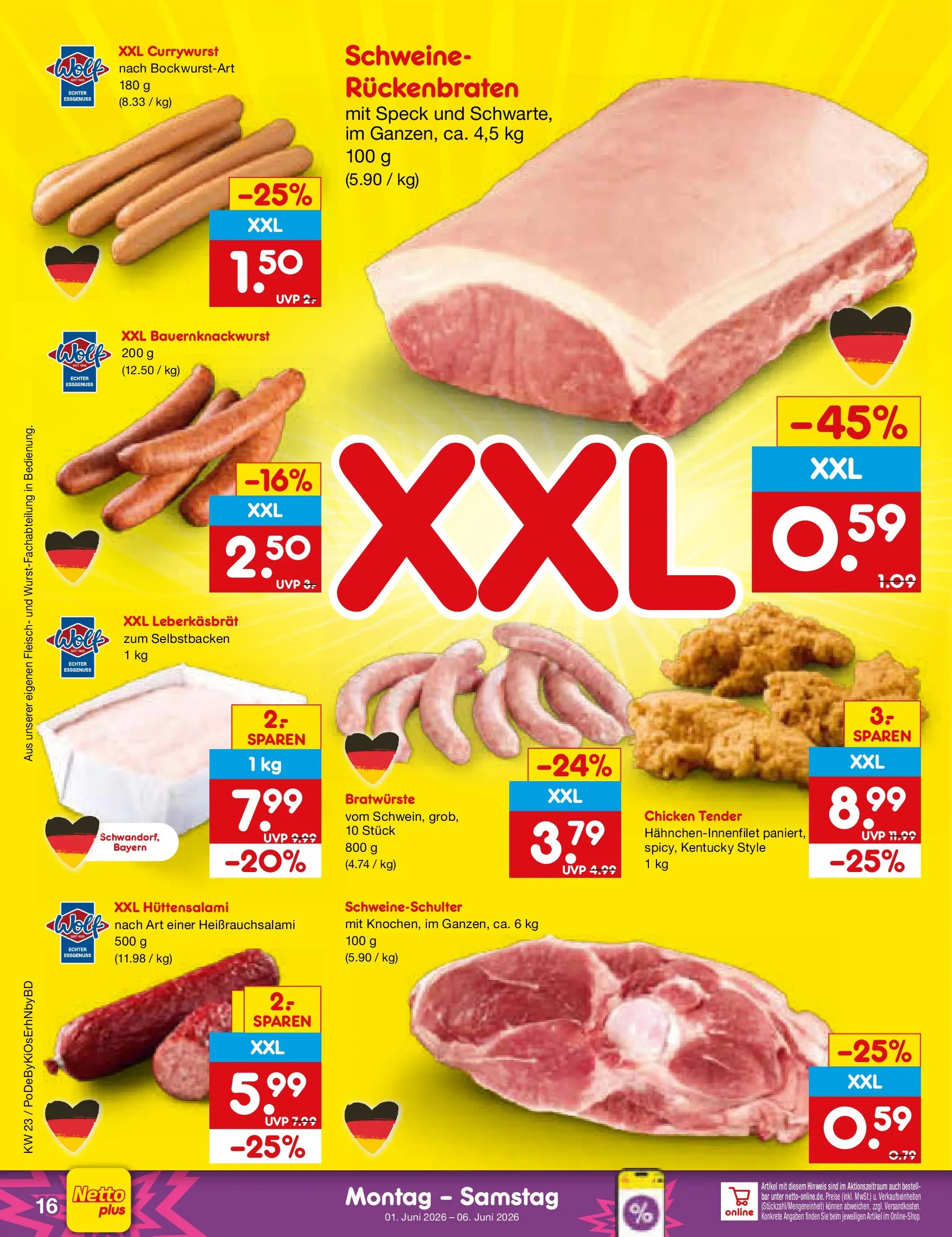 Netto Marken-Discount Prospekt Buttenwiesen (ab 01.06.2026) » Angebote | Seite: 18 | Produkte: Fleisch Netto Marken-Discount Prospekt Buttenwiesen (ab 01.06.2026) » Angebote | Seite: 18 | Produkte: Fleisch