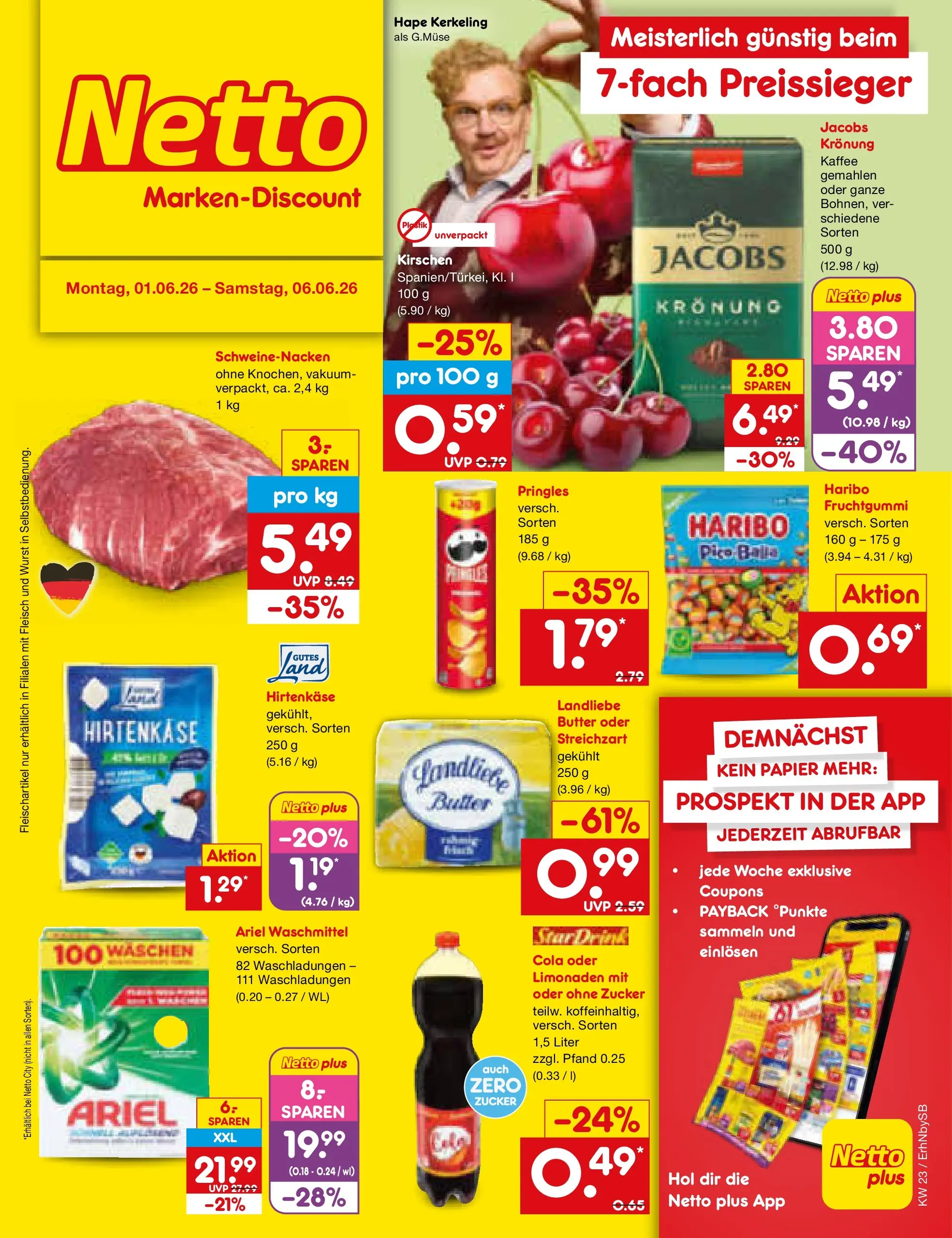 Netto Marken-Discount Prospekt Metten (ab 01.06.2026) » Angebote | Seite: 1 | Produkte: Haribo, Kirschen, Zucker, Wurst