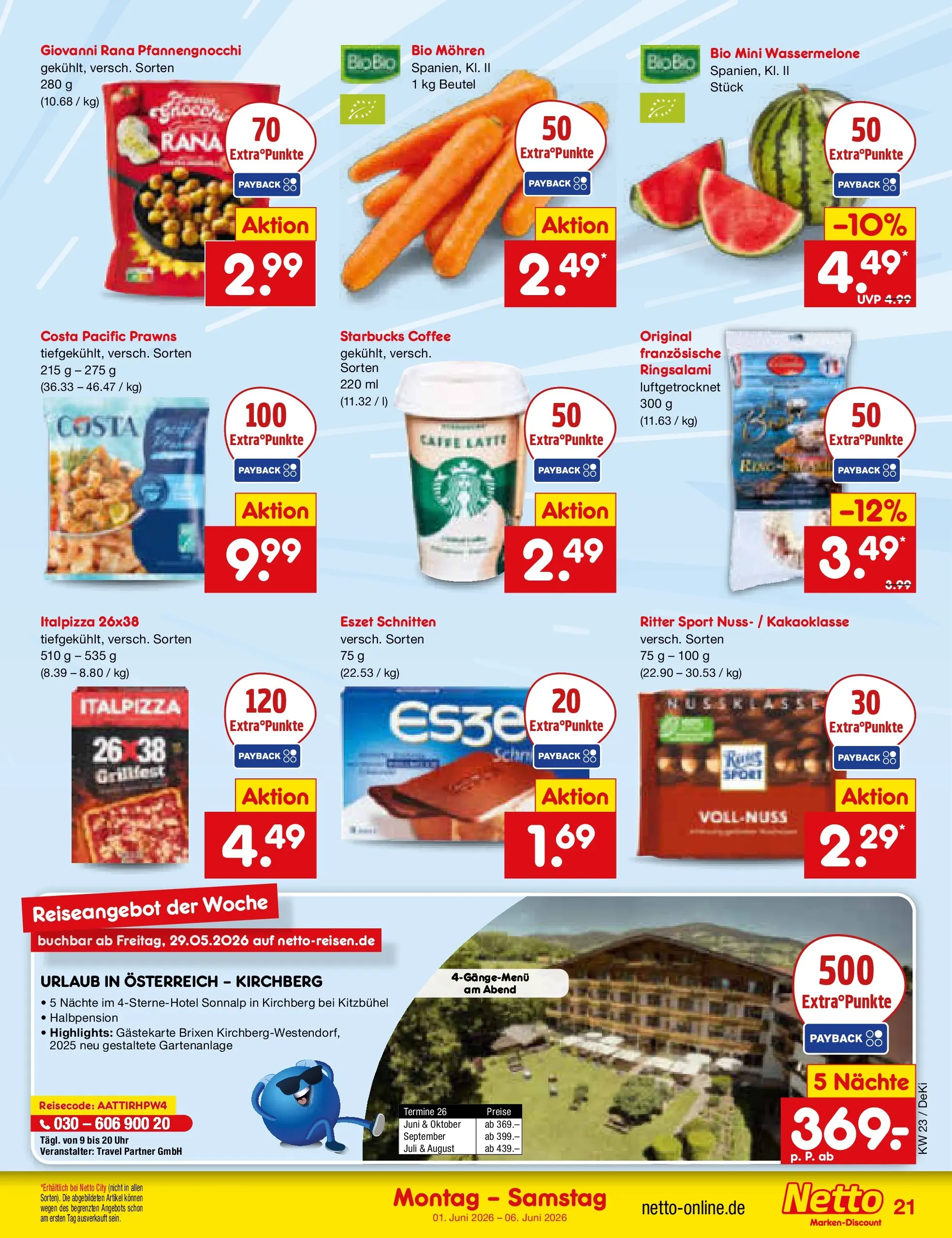 Netto Marken-Discount Prospekt Bad Friedrichshall (ab 01.06.2026) » Angebote | Seite: 23 | Produkte: Ritter sport, Starbucks, Mohren, Wassermelone Netto Marken-Discount Prospekt Bad Friedrichshall (ab 01.06.2026) » Angebote | Seite: 23 | Produkte: Ritter sport, Starbucks, Mohren, Wassermelone