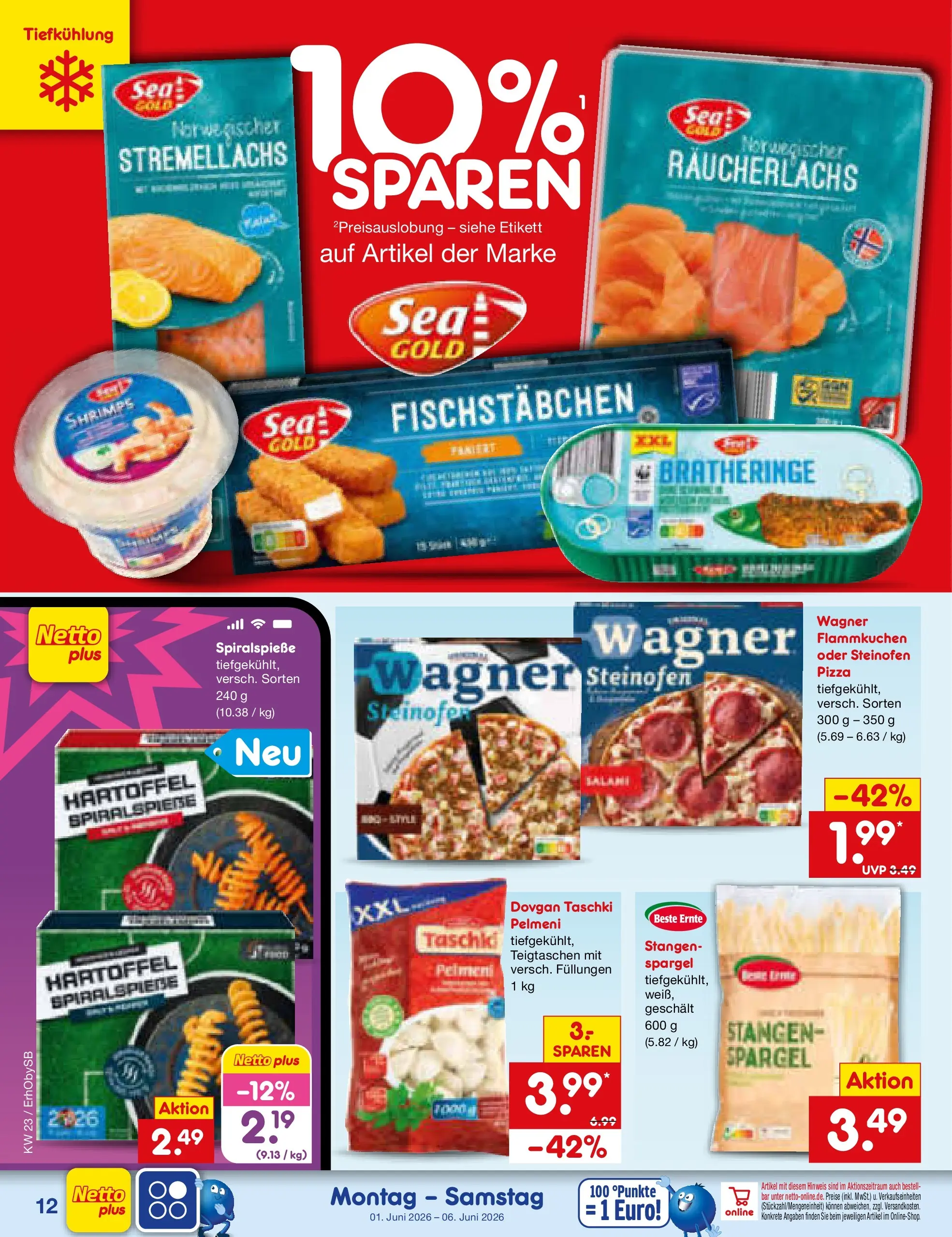 Netto Marken-Discount Prospekt Mauern (ab 01.06.2026) » Angebote | Seite: 14 | Produkte: Spargel, Räucherlachs, Fischstabchen, Pizza Netto Marken-Discount Prospekt Mauern (ab 01.06.2026) » Angebote | Seite: 14 | Produkte: Spargel, Räucherlachs, Fischstabchen, Pizza