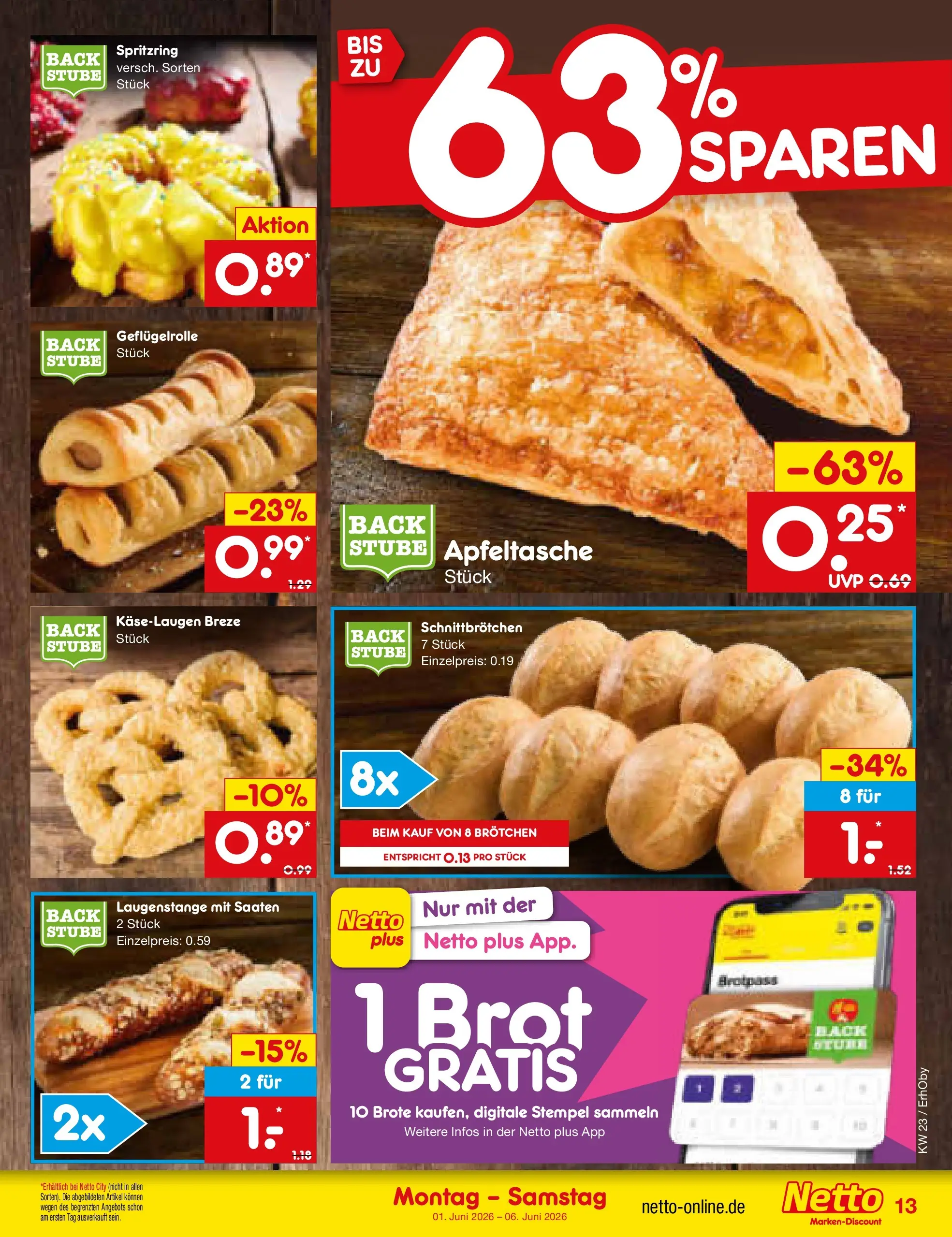 Netto Marken-Discount Prospekt Mauern (ab 01.06.2026) » Angebote | Seite: 15 | Produkte: Brot Netto Marken-Discount Prospekt Mauern (ab 01.06.2026) » Angebote | Seite: 15 | Produkte: Brot