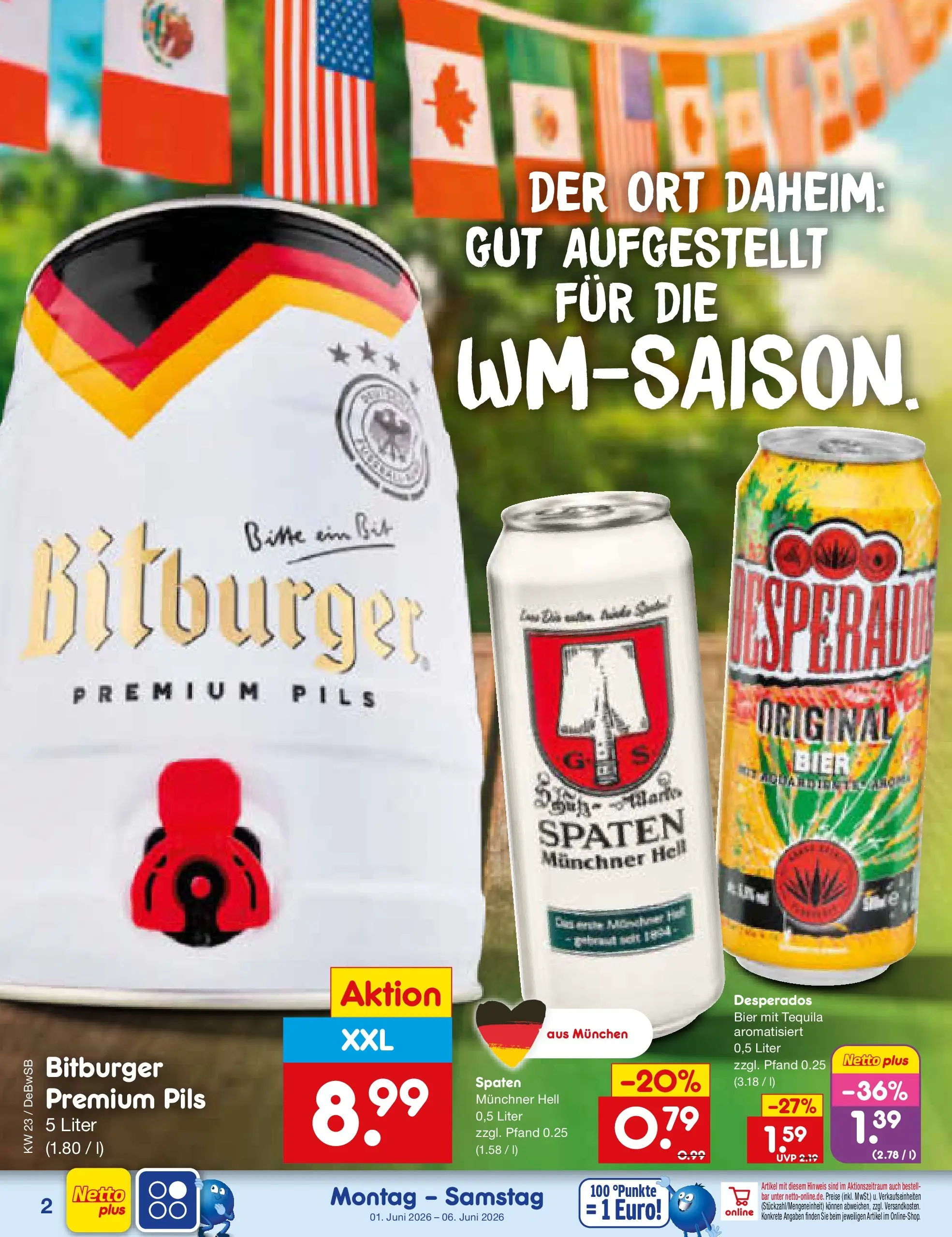 Netto Marken-Discount Prospekt Waiblingen-Bittenfeld (ab 01.06.2026) » Angebote | Seite: 30 | Produkte: Bier, Pils, Tequila, Desperados
