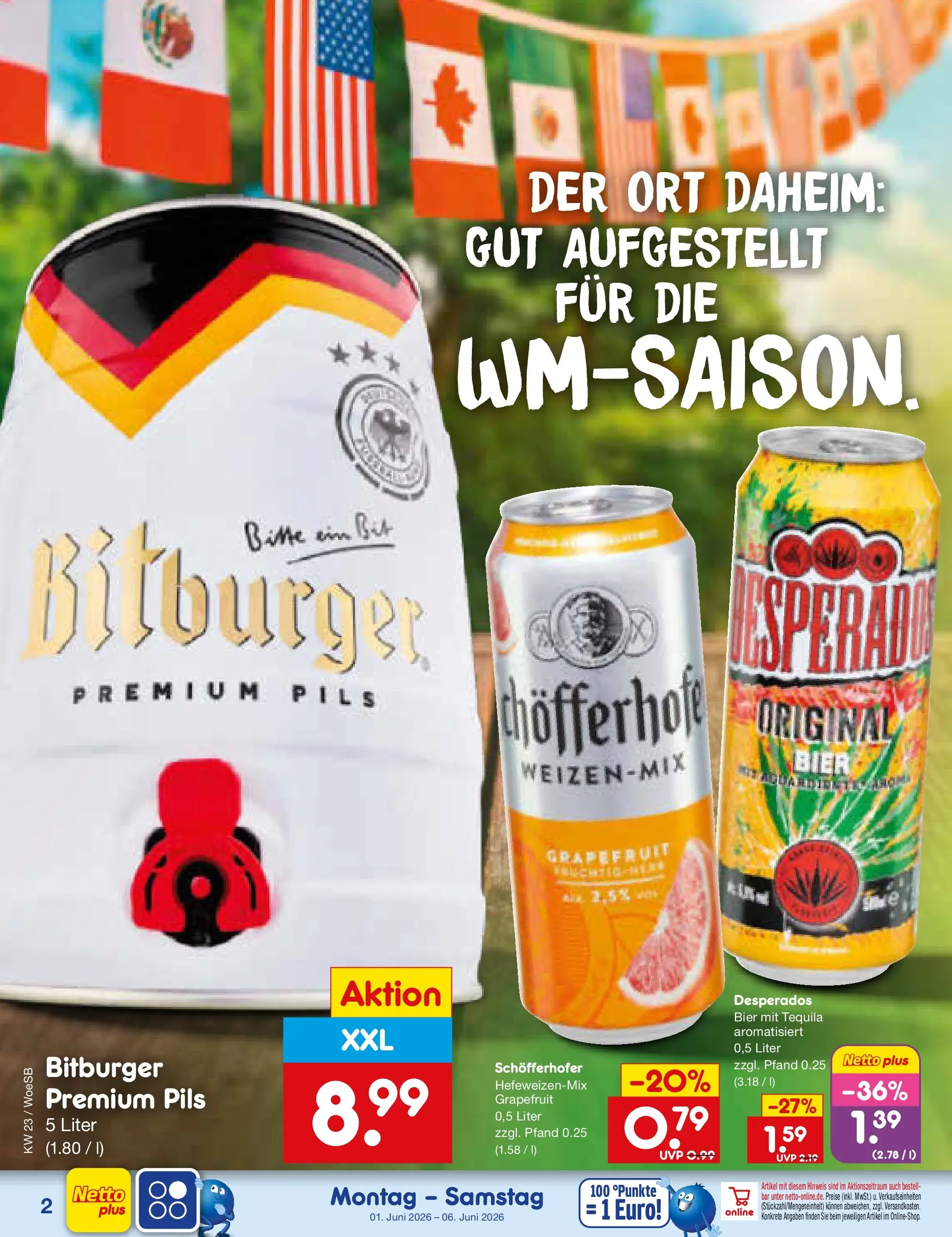 Netto Marken-Discount Prospekt Gemmingen (ab 01.06.2026) » Angebote | Seite: 30 | Produkte: Bitburger, Tequila, Grapefruit, Desperados Netto Marken-Discount Prospekt Gemmingen (ab 01.06.2026) » Angebote | Seite: 30 | Produkte: Bitburger, Tequila, Grapefruit, Desperados