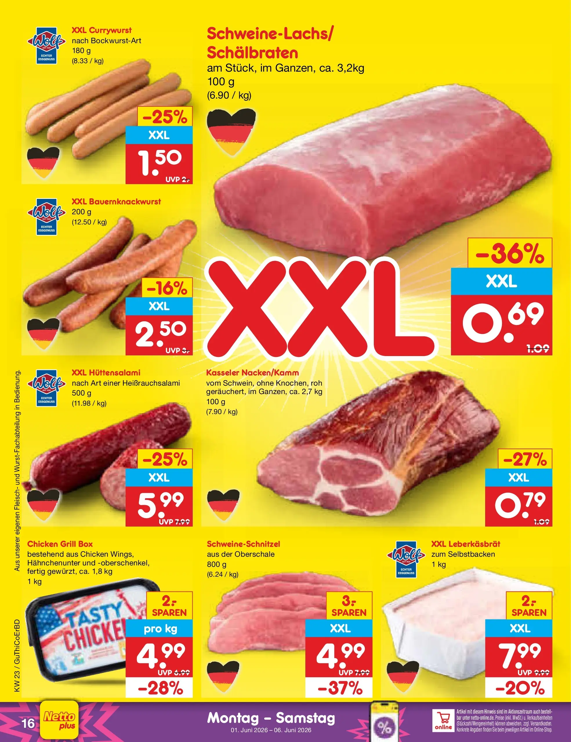 Netto Marken-Discount Prospekt Augustusburg (ab 01.06.2026) » Angebote | Seite: 18 | Produkte: Grill, Box, Fleisch