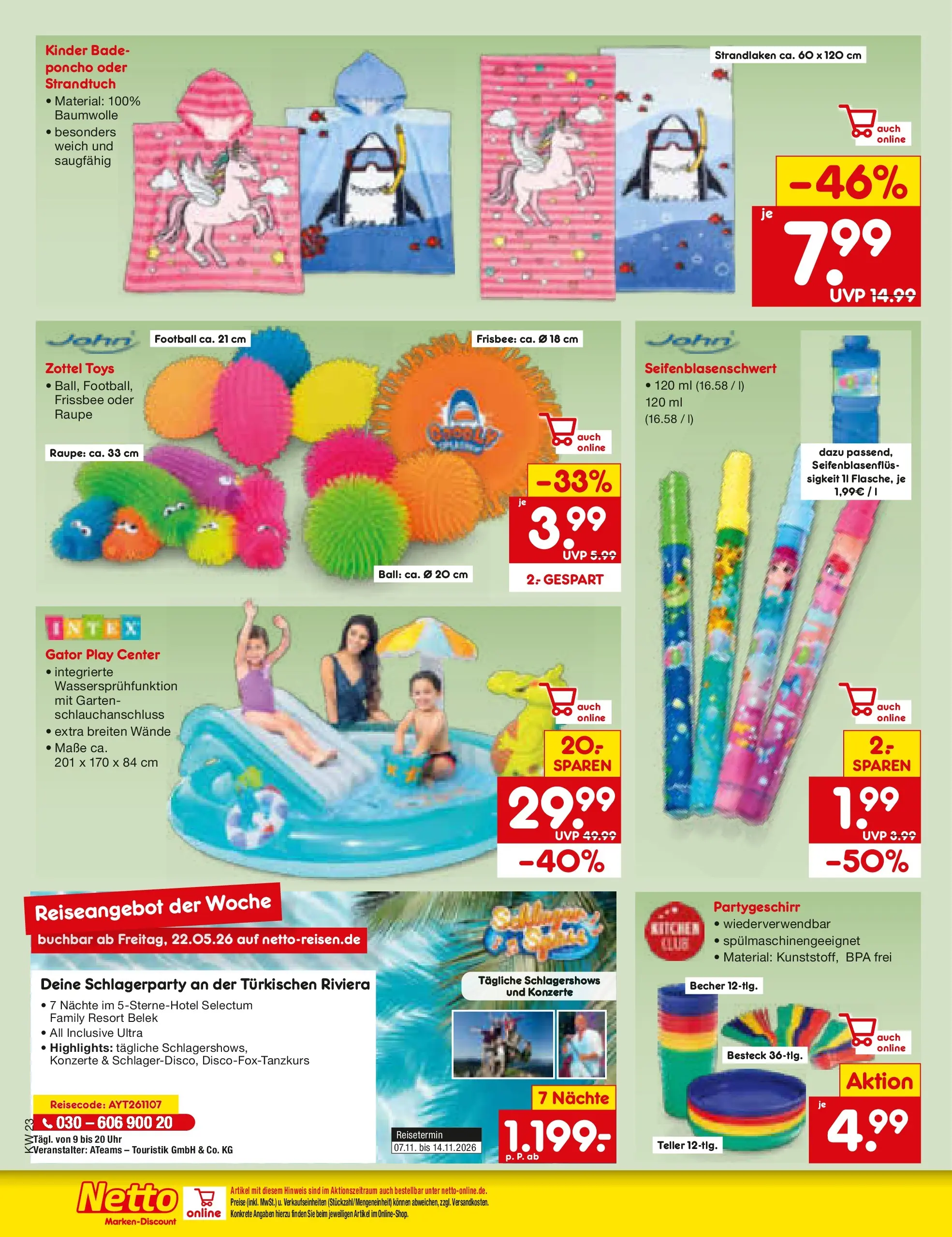 Netto Marken-Discount Prospekt Gemmingen (ab 01.06.2026) » Angebote | Seite: 38 | Produkte: Poncho, Strandtuch, Football, Uhr Netto Marken-Discount Prospekt Gemmingen (ab 01.06.2026) » Angebote | Seite: 38 | Produkte: Poncho, Strandtuch, Football, Uhr