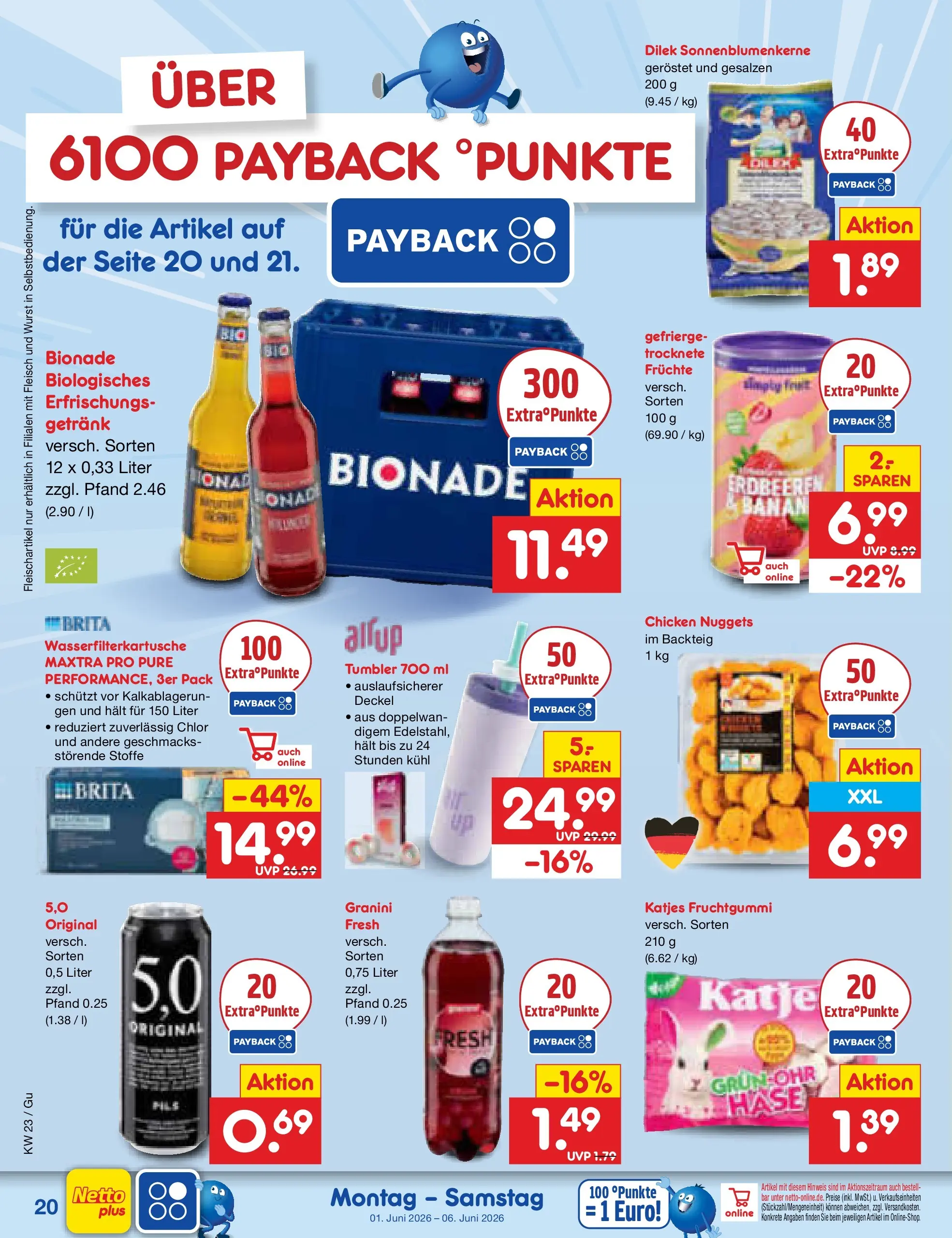 Netto Marken-Discount Prospekt Augustusburg (ab 01.06.2026) » Angebote | Seite: 22 | Produkte: Katjes, Wurst, Granini, Fleisch