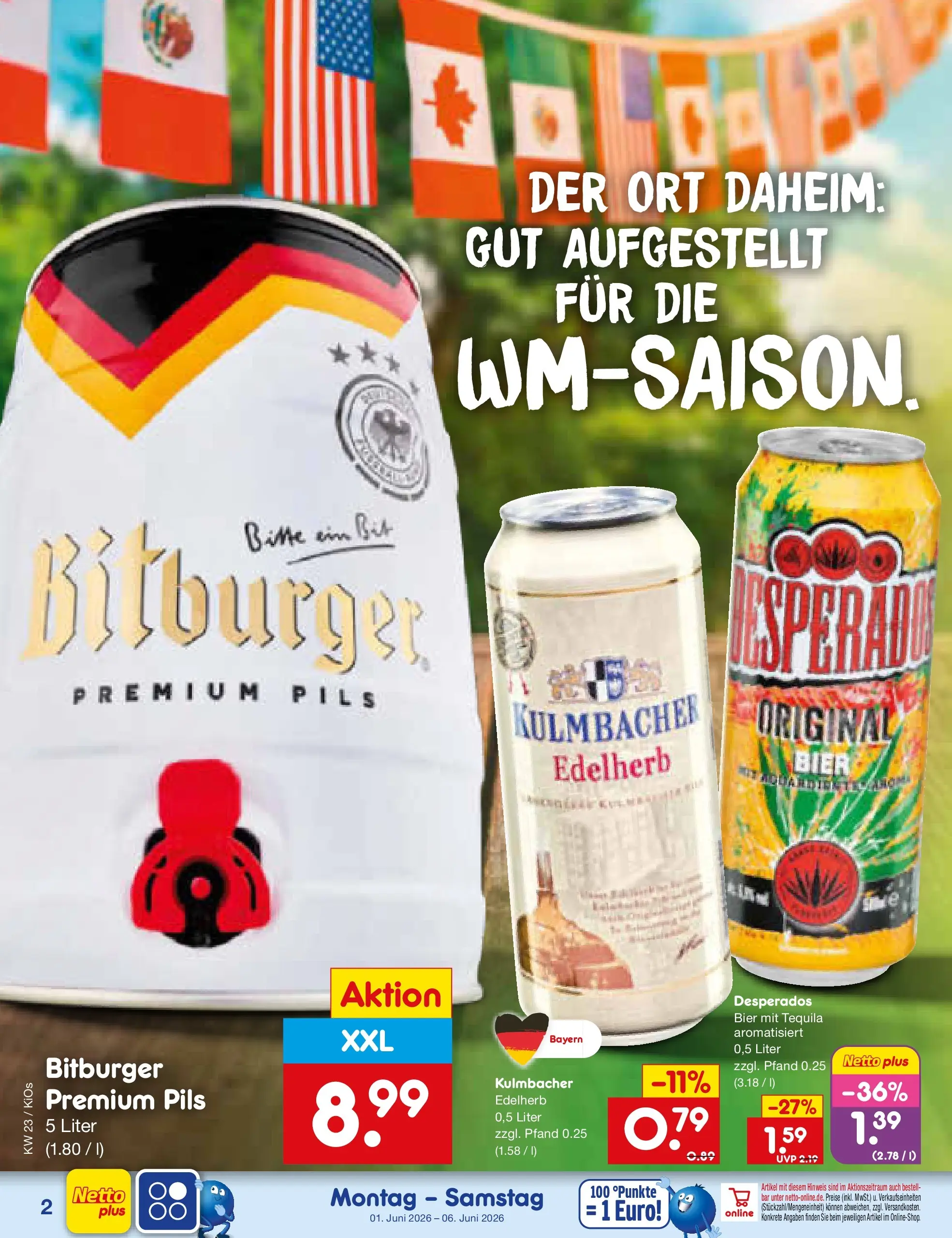 Netto Marken-Discount Prospekt Oberhaid (ab 01.06.2026) » Angebote | Seite: 30 | Produkte: Bitburger, Bier, Pils, Desperados