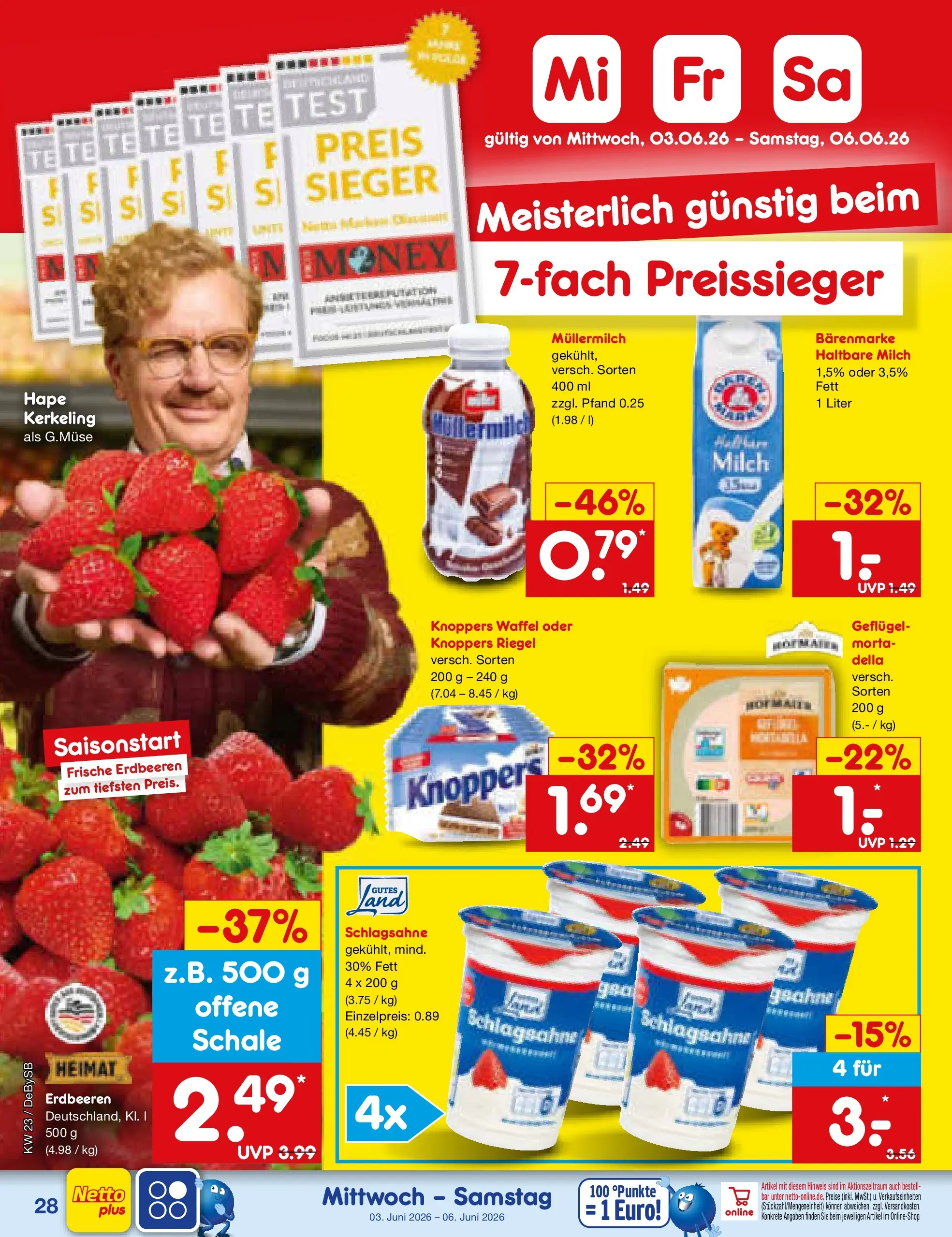 Netto Marken-Discount Prospekt Thierhaupten (ab 01.06.2026) » Angebote | Seite: 42 | Produkte: Schlagsahne, Milch, Haltbare milch, Müllermilch Netto Marken-Discount Prospekt Thierhaupten (ab 01.06.2026) » Angebote | Seite: 42 | Produkte: Schlagsahne, Milch, Haltbare milch, Müllermilch