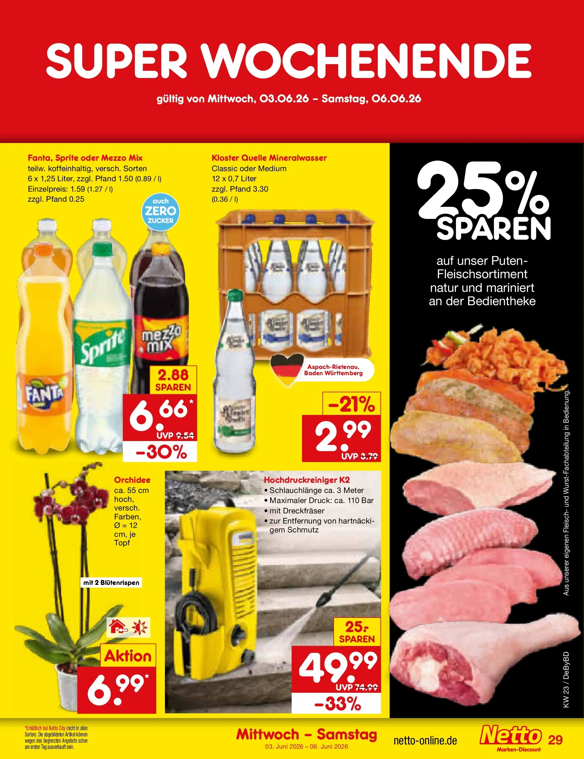 Netto Marken-Discount Prospekt Buttenwiesen (ab 01.06.2026) » Angebote | Seite: 43 | Produkte: Mezzo mix, Orchidee, Mineralwasser, Fleisch Netto Marken-Discount Prospekt Buttenwiesen (ab 01.06.2026) » Angebote | Seite: 43 | Produkte: Mezzo mix, Orchidee, Mineralwasser, Fleisch
