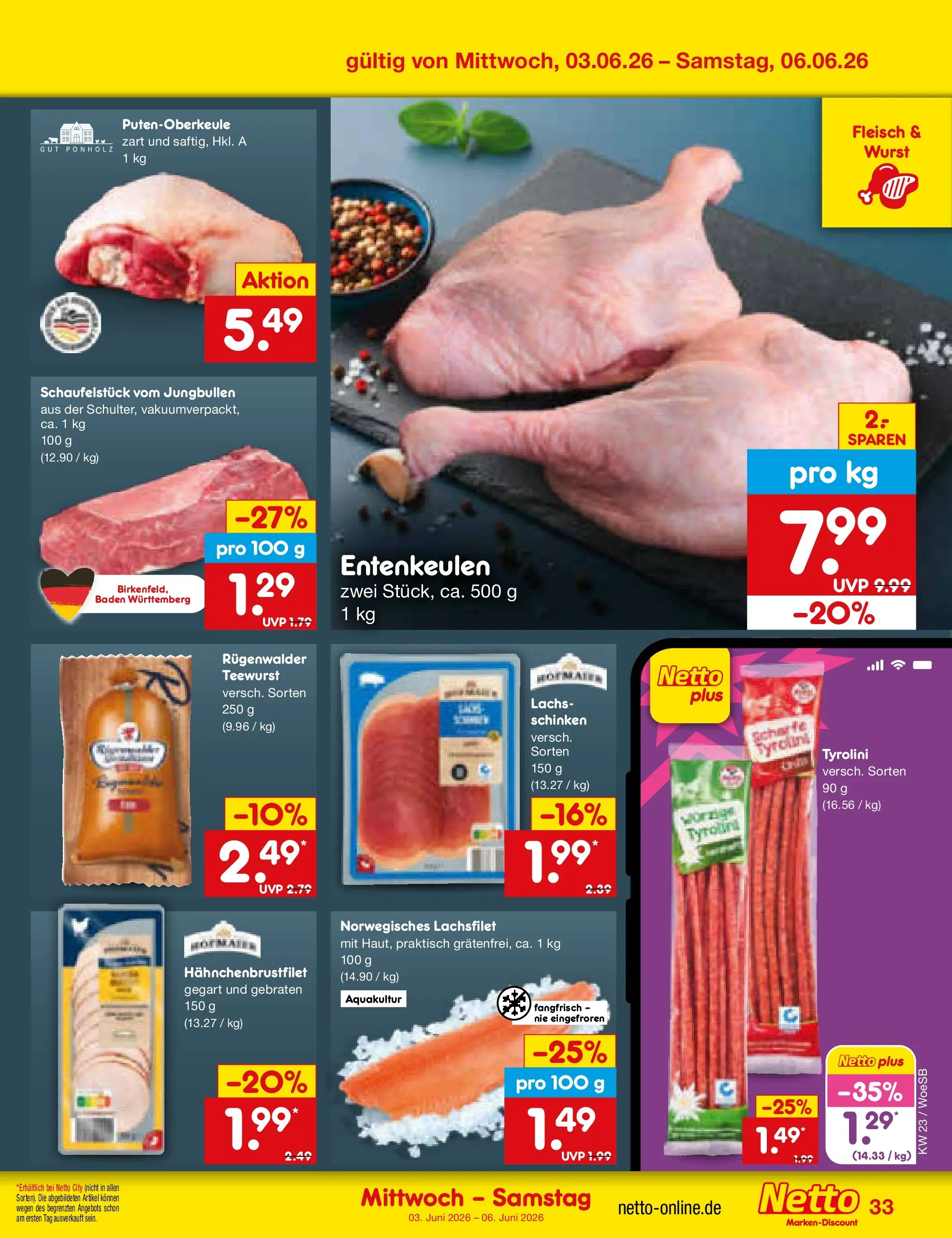 Netto Marken-Discount Prospekt Gemmingen (ab 01.06.2026) » Angebote | Seite: 47 | Produkte: Lachs, Wurst, Schinken, Fleisch Netto Marken-Discount Prospekt Gemmingen (ab 01.06.2026) » Angebote | Seite: 47 | Produkte: Lachs, Wurst, Schinken, Fleisch