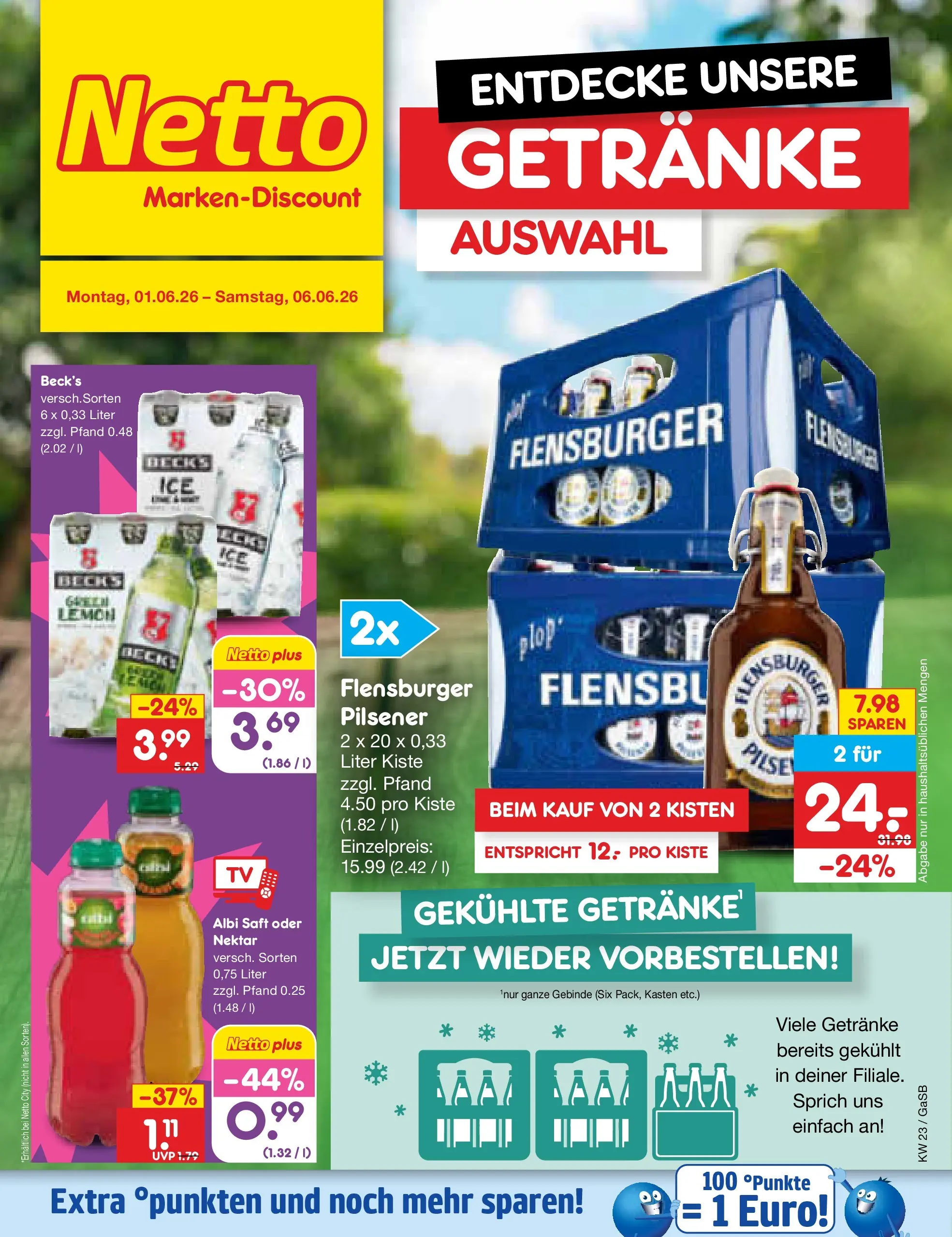 Netto Marken-Discount Prospekt Bremen-Lesum (ab 01.06.2026) » Angebote | Seite: 28 | Produkte: Flensburger, Saft