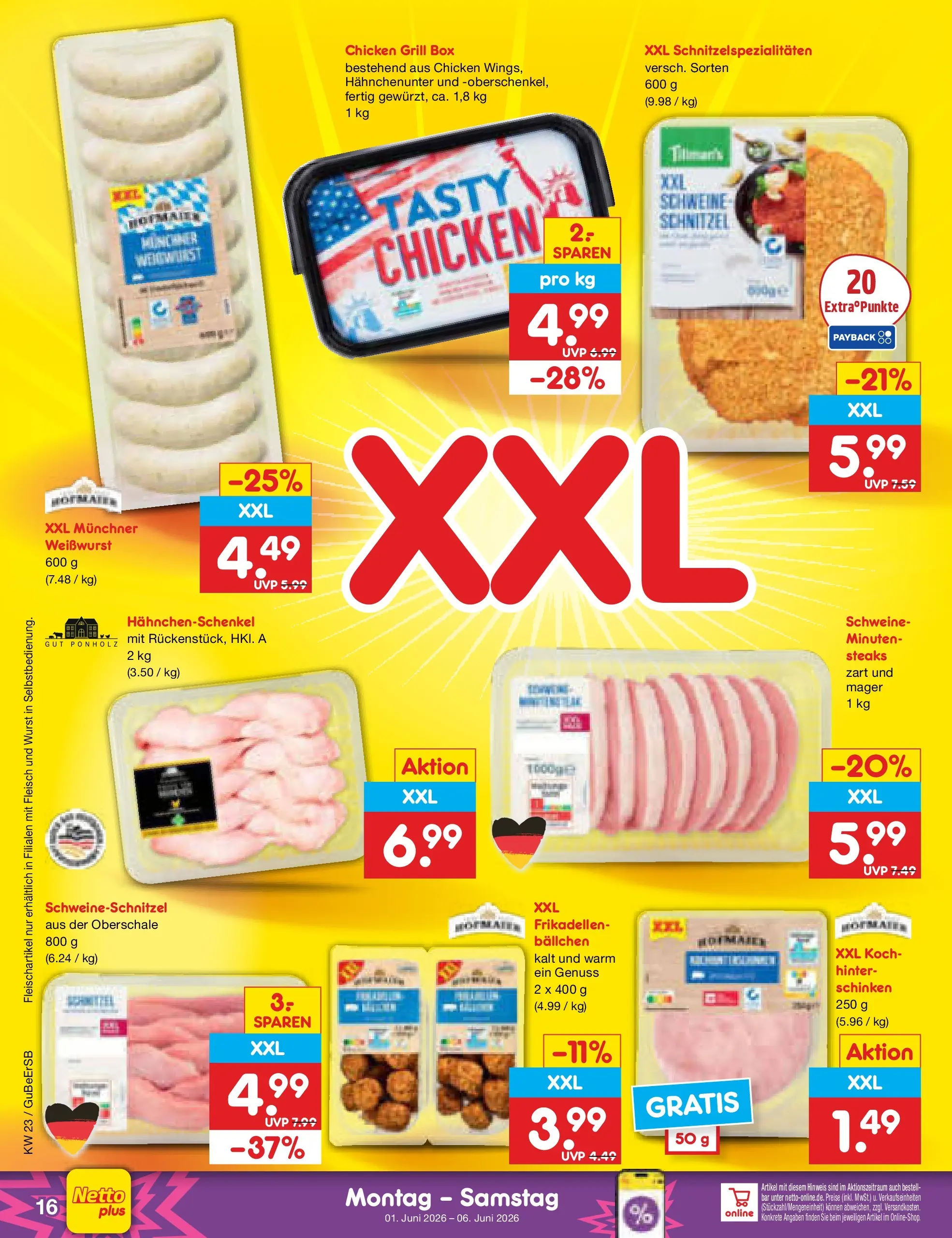 Netto Marken-Discount Prospekt Machern (ab 01.06.2026) » Angebote | Seite: 18 | Produkte: Box, Weißwurst, Wurst, Schinken