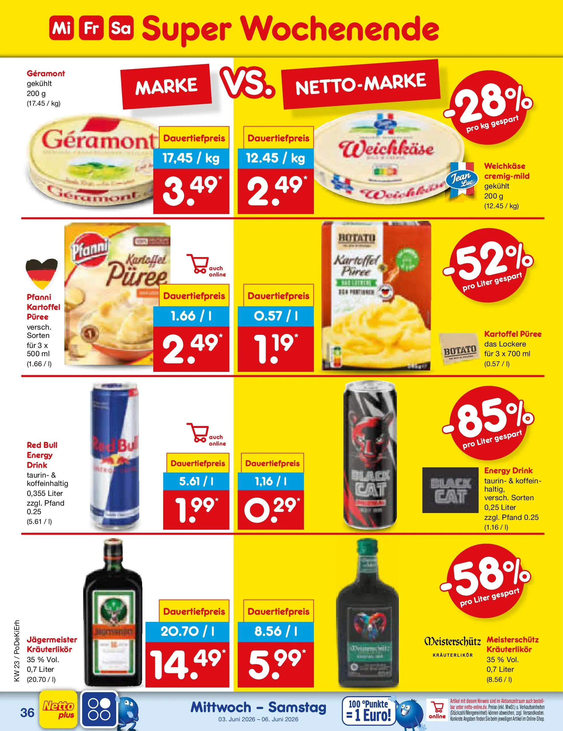 Netto Marken-Discount Prospekt Bad Friedrichshall (ab 01.06.2026) » Angebote | Seite: 50 | Produkte: Geramont, Red bull, Energy, Jägermeister Netto Marken-Discount Prospekt Bad Friedrichshall (ab 01.06.2026) » Angebote | Seite: 50 | Produkte: Geramont, Red bull, Energy, Jägermeister