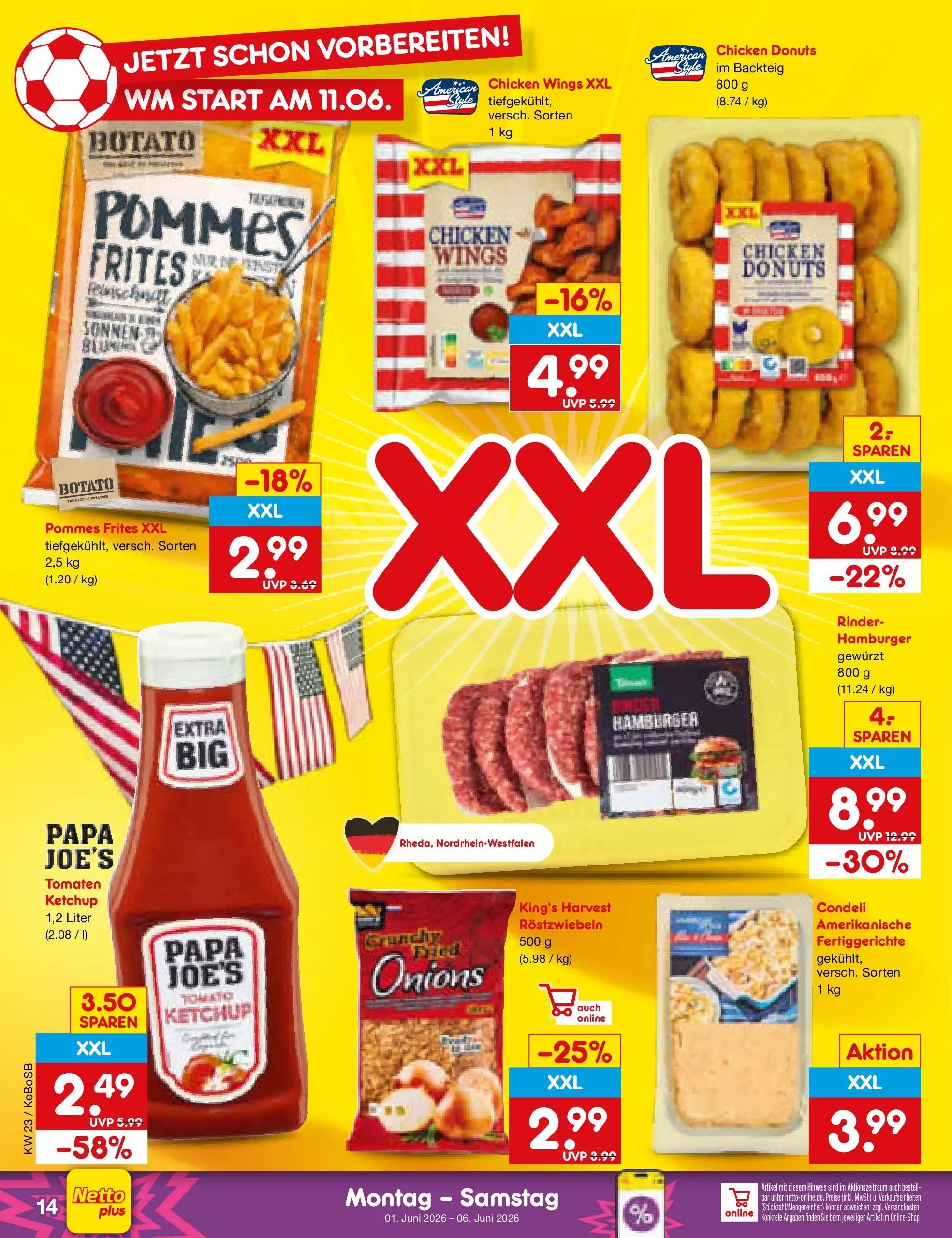 Netto Marken-Discount Prospekt Bonn (ab 01.06.2026) » Angebote | Seite: 16 | Produkte: Pommes frites, Donuts, Fertiggerichte, Ketchup Netto Marken-Discount Prospekt Bonn (ab 01.06.2026) » Angebote | Seite: 16 | Produkte: Pommes frites, Donuts, Fertiggerichte, Ketchup