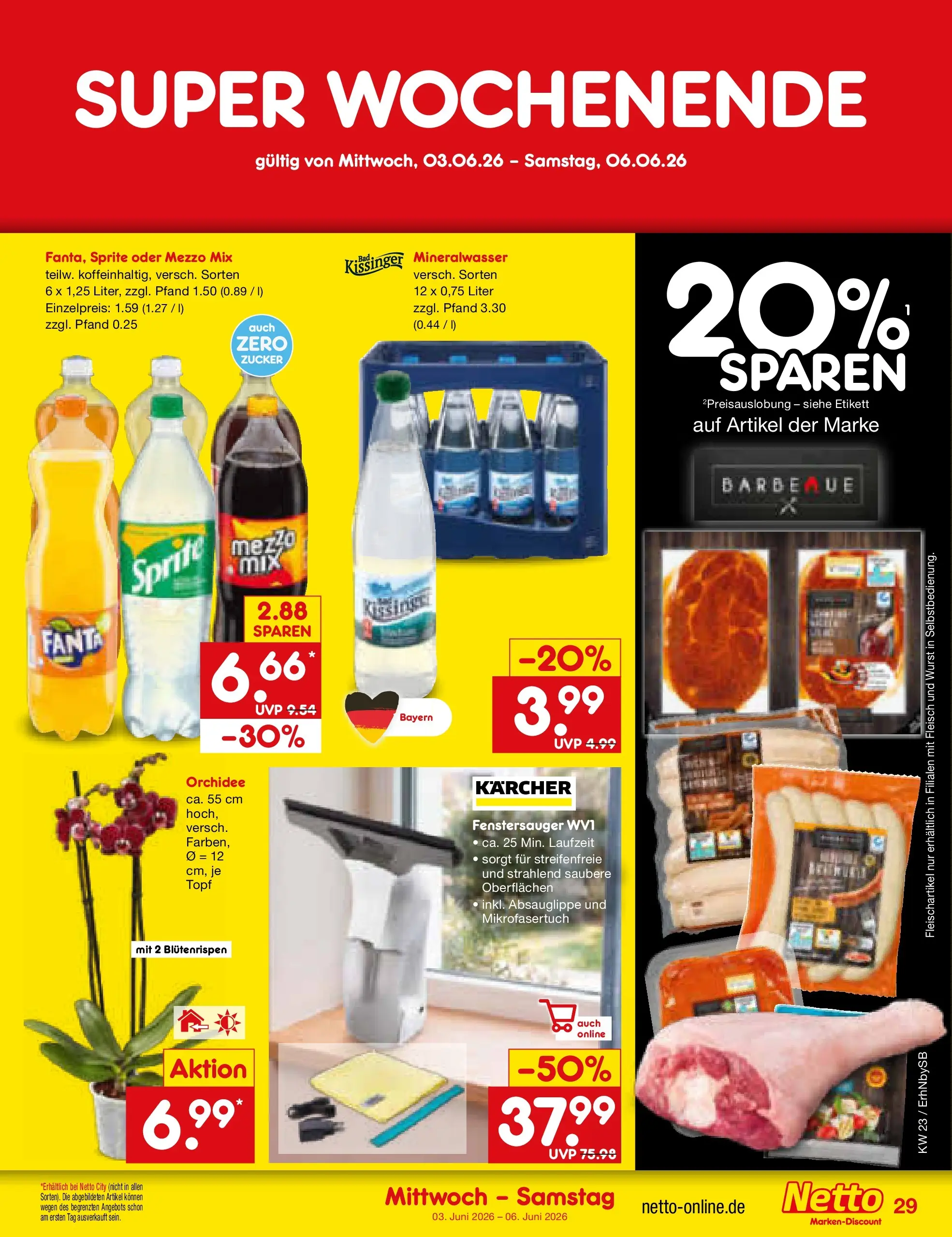 Netto Marken-Discount Prospekt Metten (ab 01.06.2026) » Angebote | Seite: 43 | Produkte: Mezzo mix, Fanta, Orchidee, Mineralwasser