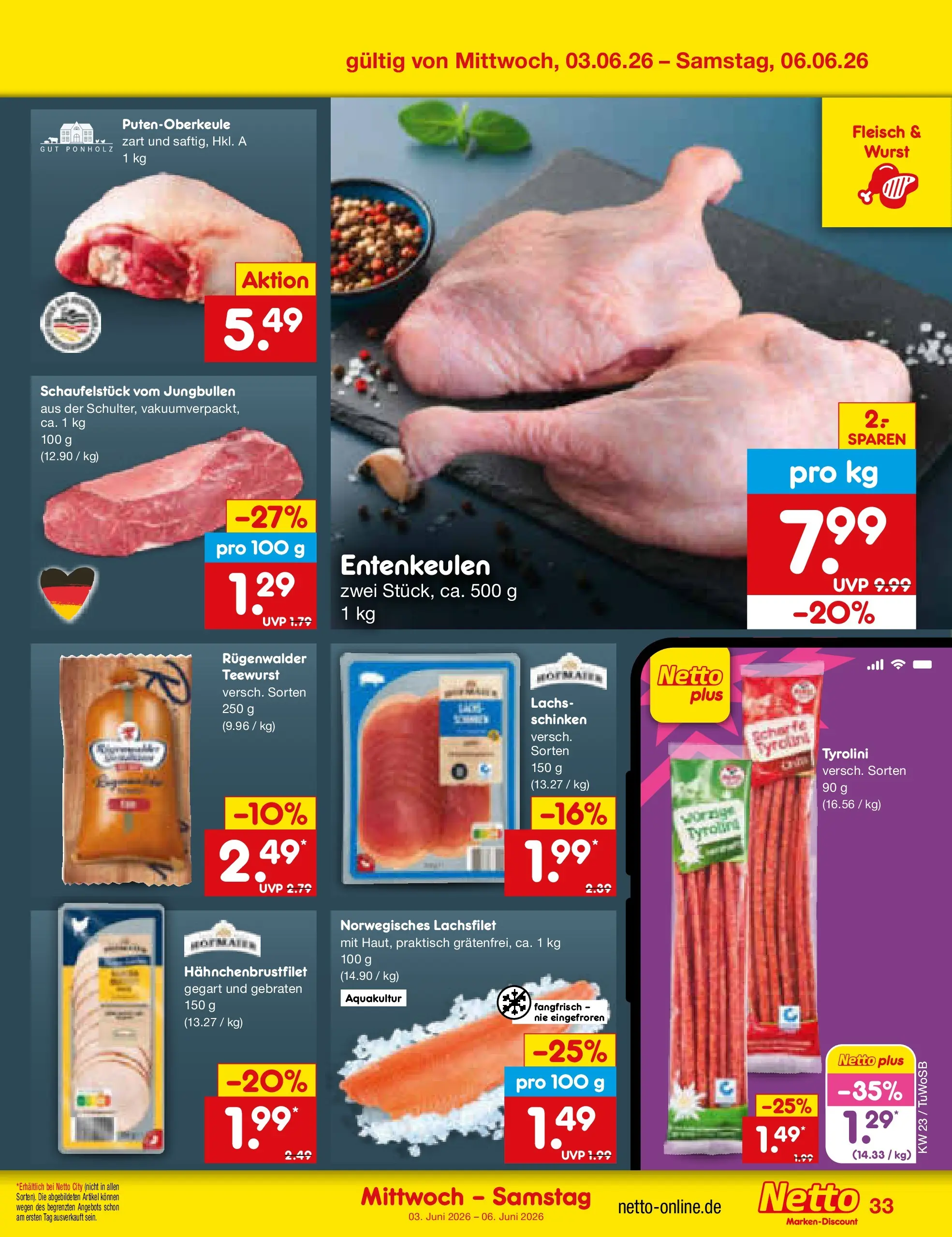 Netto Marken-Discount Prospekt Mannheim (ab 01.06.2026) » Angebote | Seite: 47 | Produkte: Lachs, Wurst, Schinken, Fleisch Netto Marken-Discount Prospekt Mannheim (ab 01.06.2026) » Angebote | Seite: 47 | Produkte: Lachs, Wurst, Schinken, Fleisch