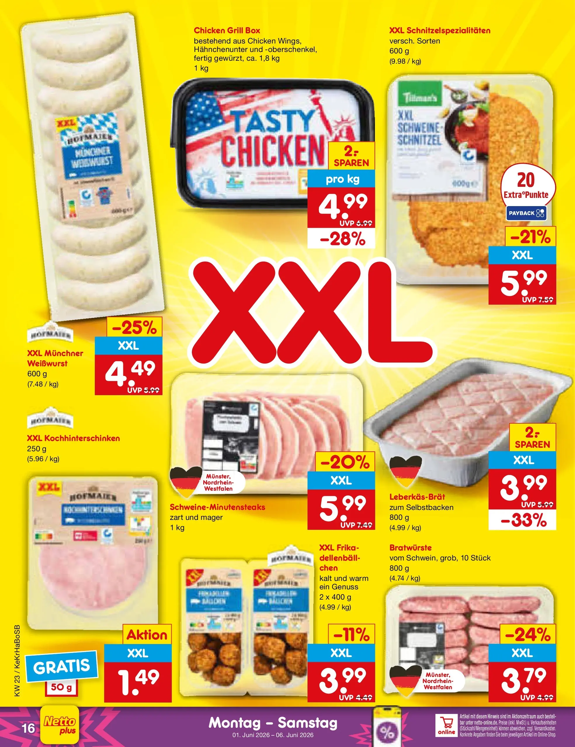 Netto Marken-Discount Prospekt Bonn (ab 01.06.2026) » Angebote | Seite: 18 | Produkte: Grill, Box, Weißwurst, Schnitzel Netto Marken-Discount Prospekt Bonn (ab 01.06.2026) » Angebote | Seite: 18 | Produkte: Grill, Box, Weißwurst, Schnitzel