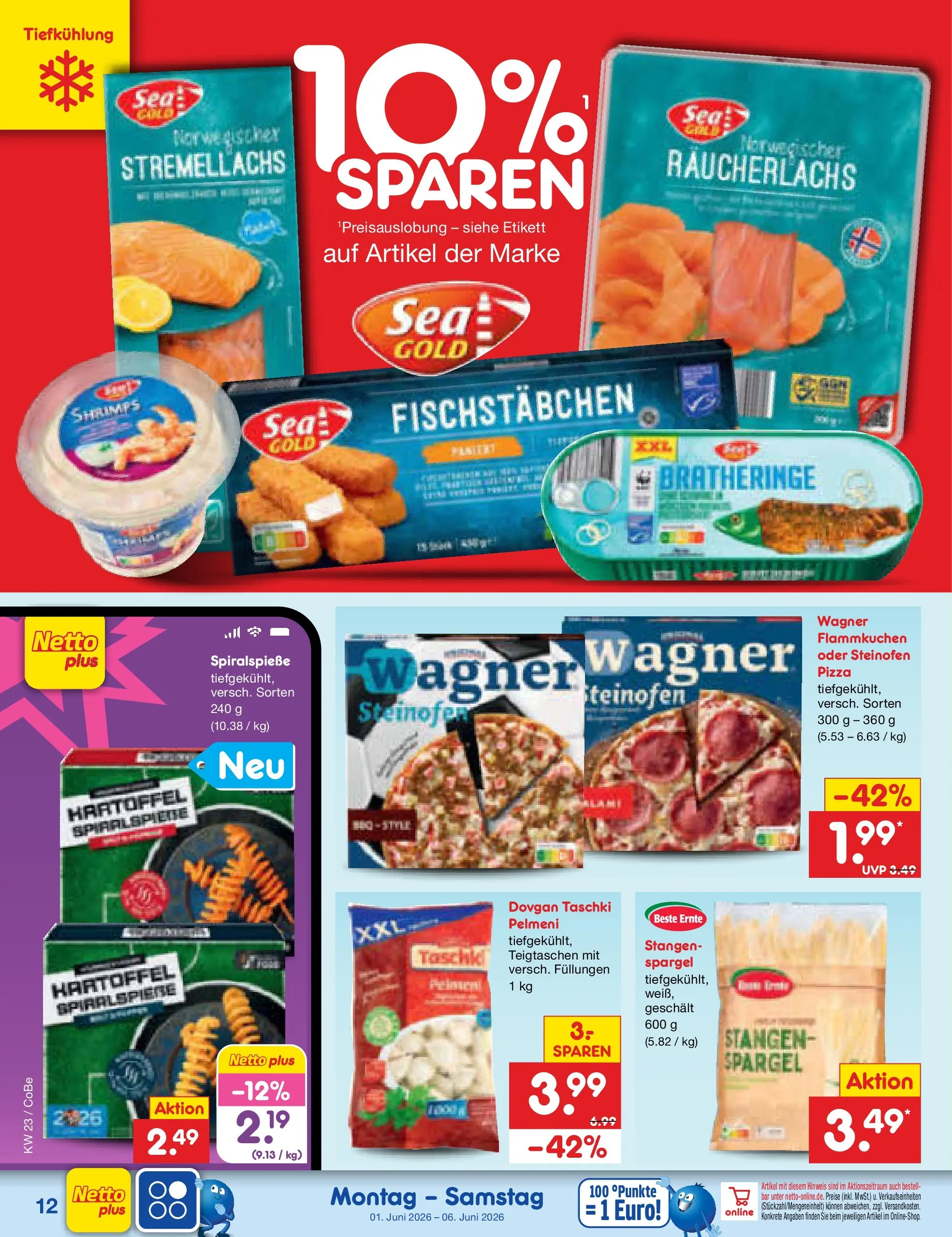 Netto Marken-Discount Prospekt Kremmen (ab 01.06.2026) » Angebote | Seite: 14 | Produkte: Spargel, Räucherlachs, Fischstabchen, Pizza Netto Marken-Discount Prospekt Kremmen (ab 01.06.2026) » Angebote | Seite: 14 | Produkte: Spargel, Räucherlachs, Fischstabchen, Pizza