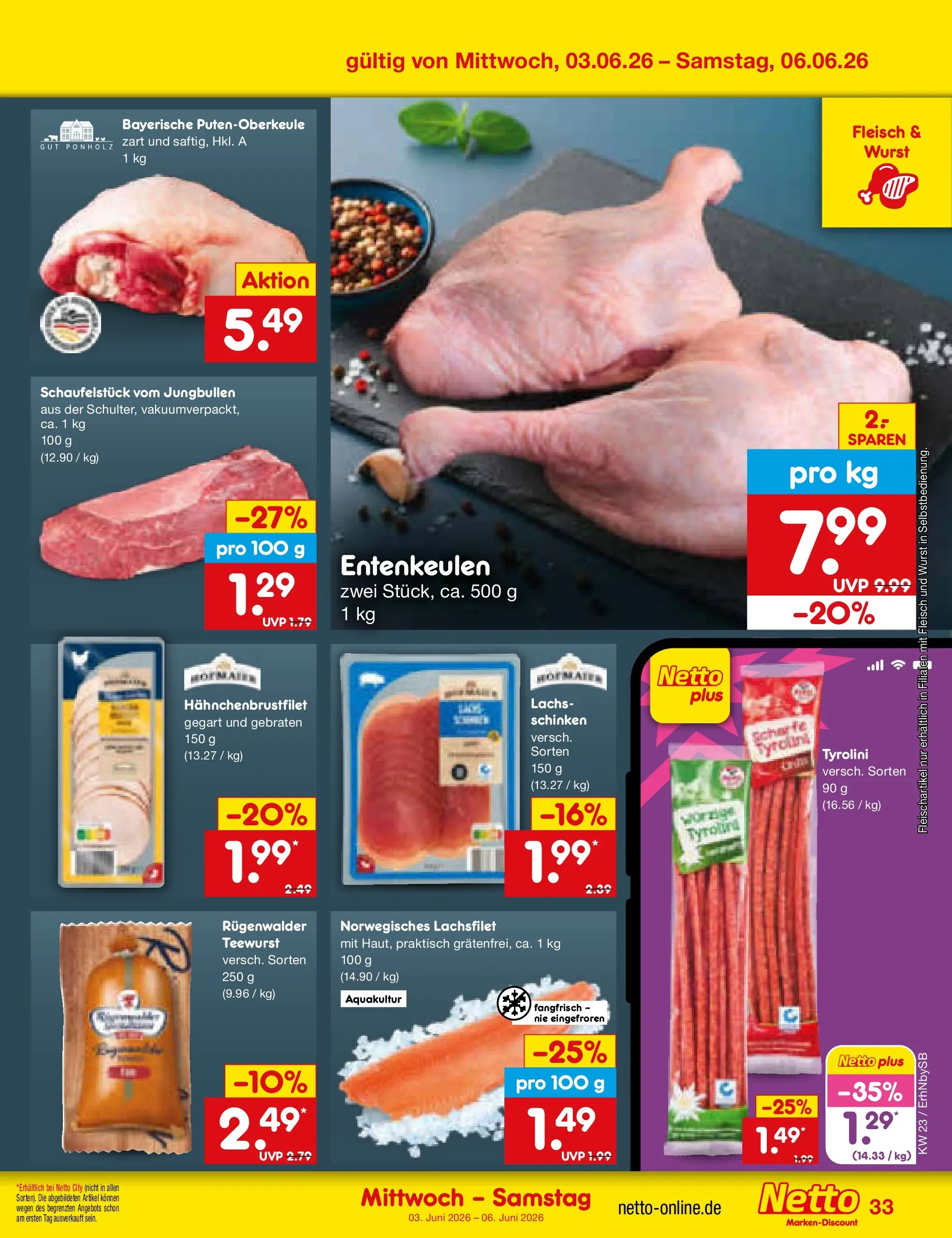 Netto Marken-Discount Prospekt Metten (ab 01.06.2026) » Angebote | Seite: 47 | Produkte: Lachs, Wurst, Schinken, Fleisch