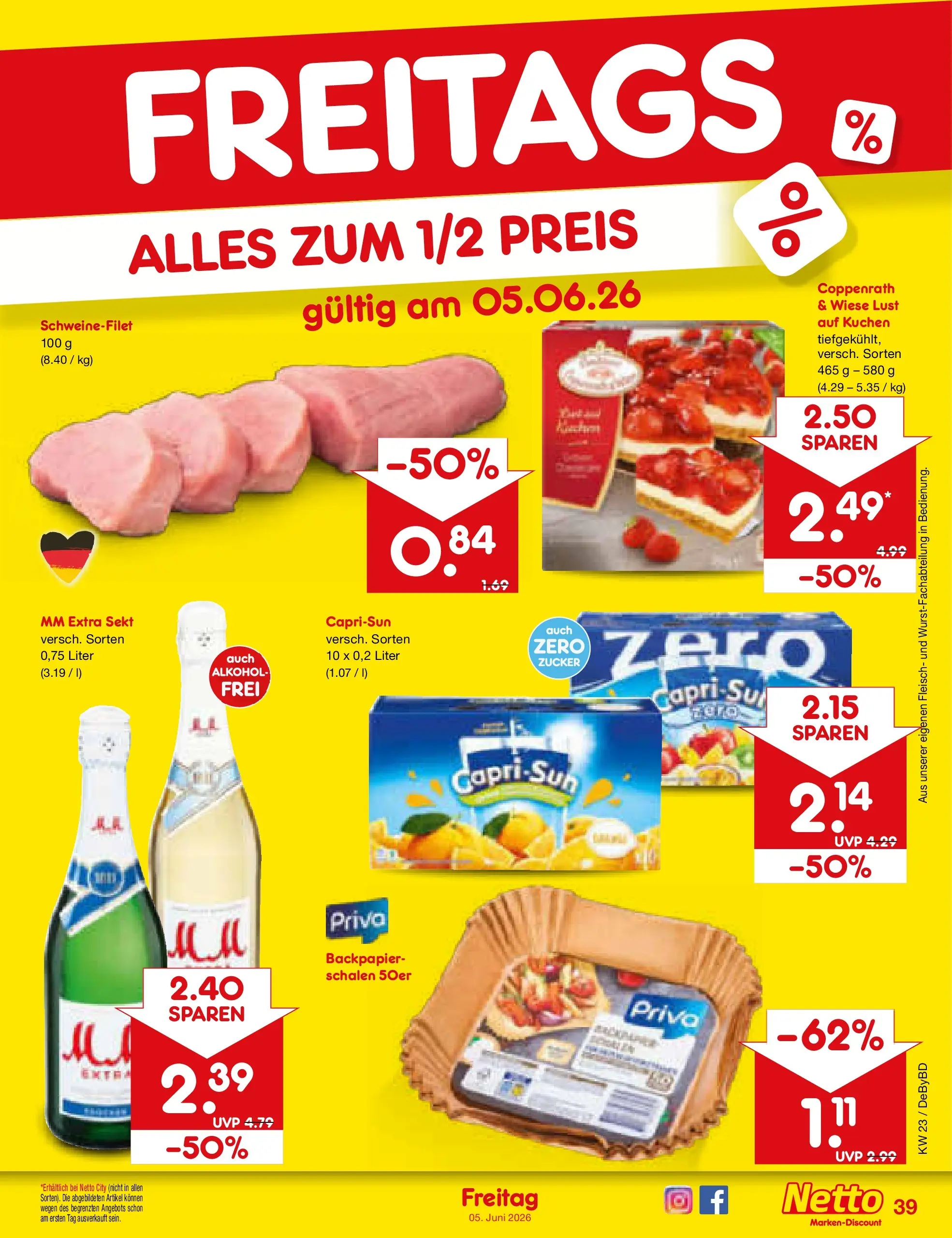 Netto Marken-Discount Prospekt Buttenwiesen (ab 01.06.2026) » Angebote | Seite: 55 | Produkte: Sekt, Schweinefilet, Zucker, Kuchen Netto Marken-Discount Prospekt Buttenwiesen (ab 01.06.2026) » Angebote | Seite: 55 | Produkte: Sekt, Schweinefilet, Zucker, Kuchen
