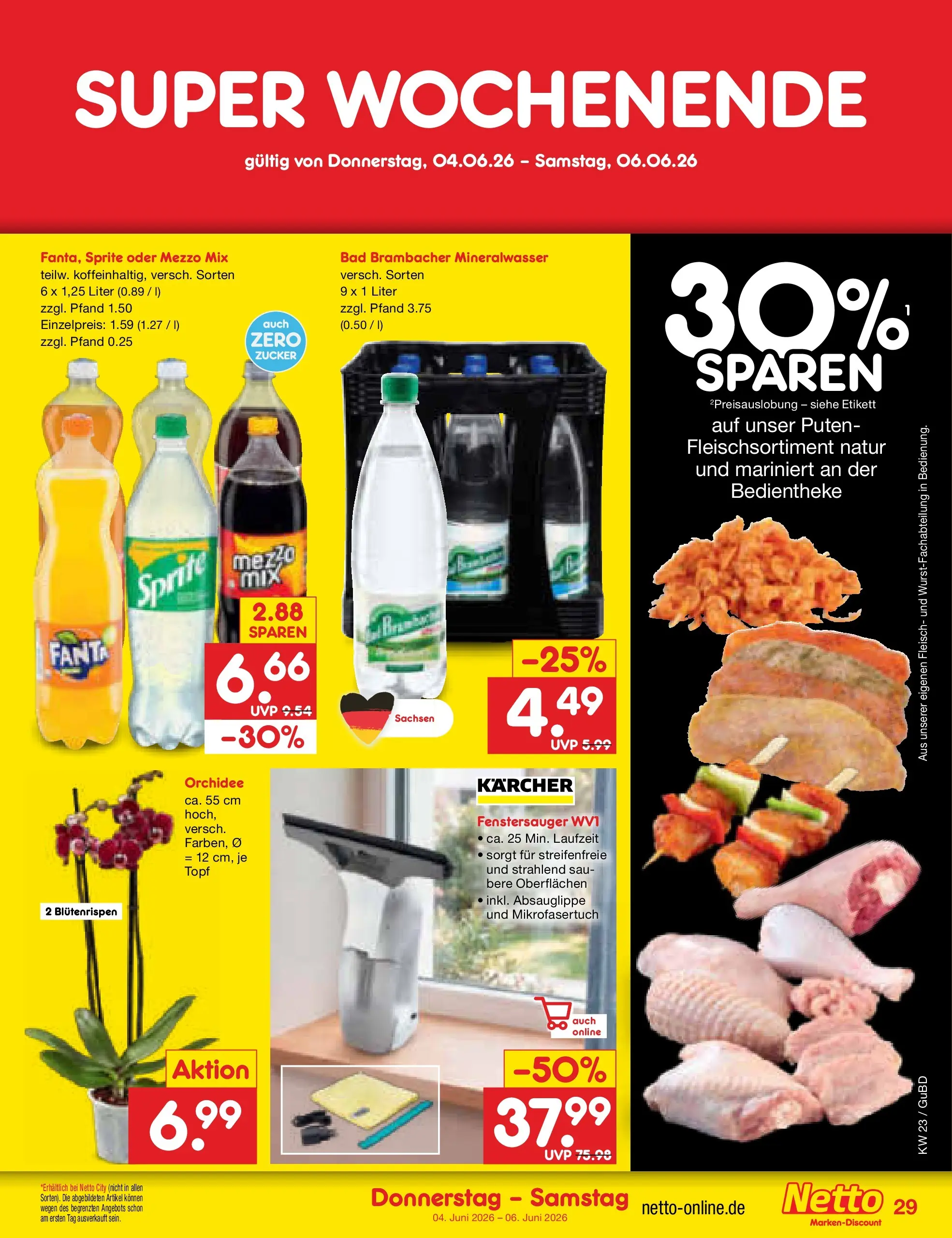 Netto Marken-Discount Prospekt Augustusburg (ab 01.06.2026) » Angebote | Seite: 43 | Produkte: Sprite, Mineralwasser, Zucker, Oder mezzo mix