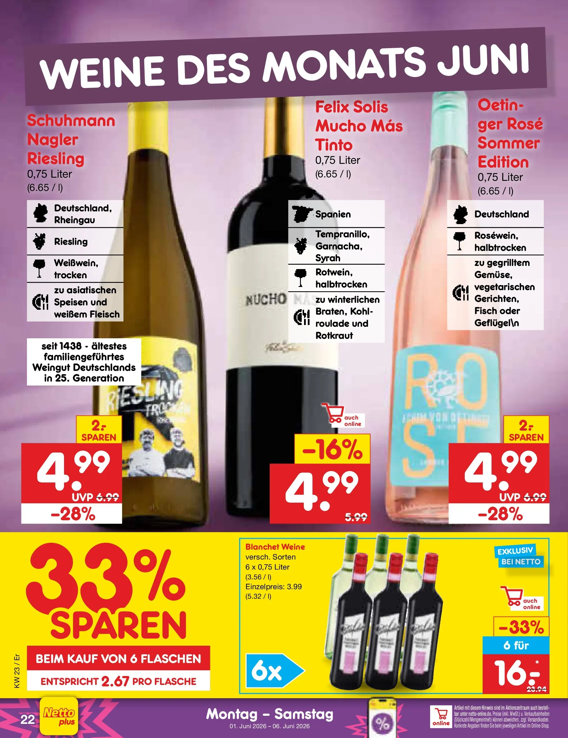 Netto Marken-Discount Prospekt Nordhausen (ab 01.06.2026) » Angebote | Seite: 32 | Produkte: Fisch, Fleisch
