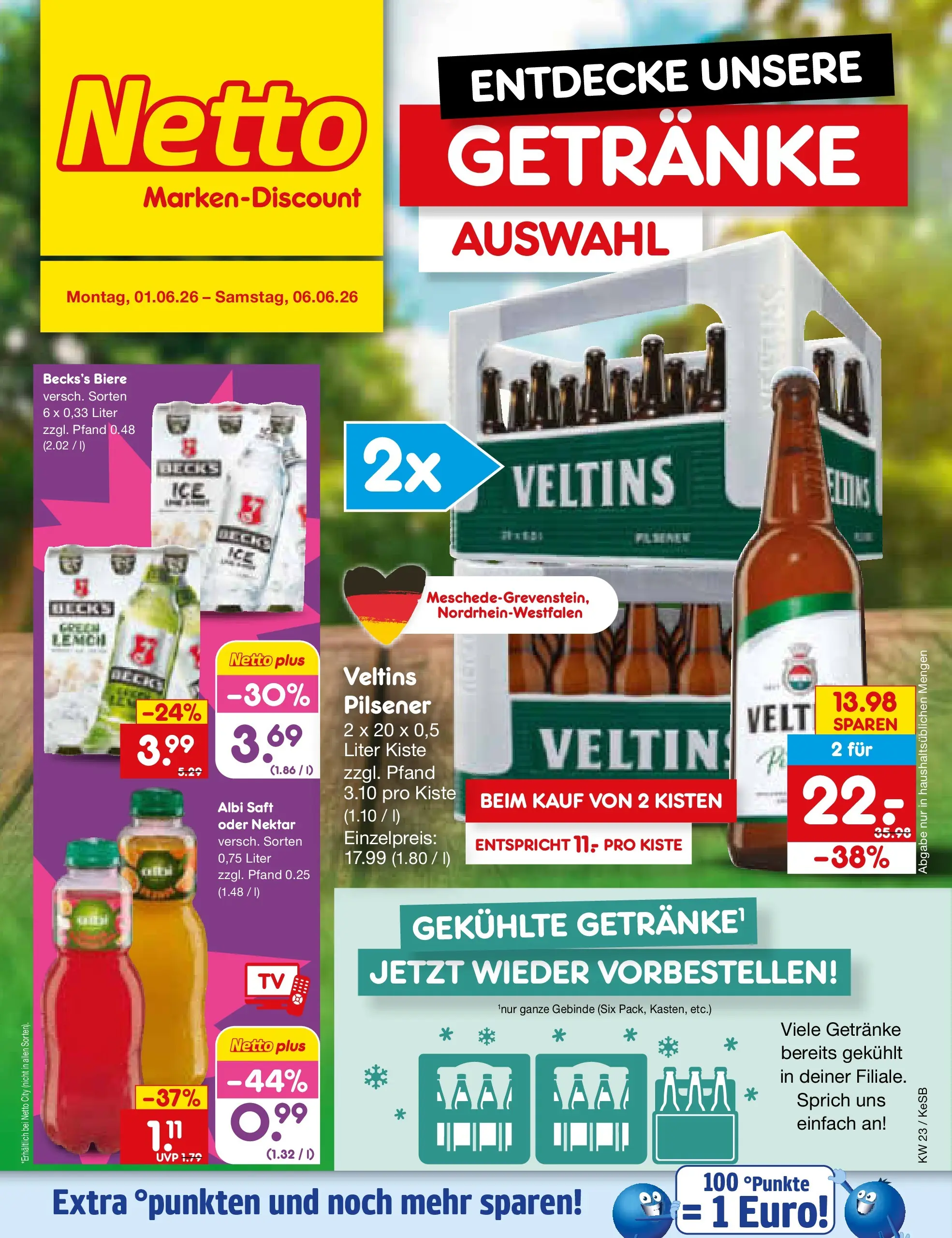 Netto Marken-Discount Prospekt Bonn (ab 01.06.2026) » Angebote | Seite: 28 | Produkte: Saft, Veltins Netto Marken-Discount Prospekt Bonn (ab 01.06.2026) » Angebote | Seite: 28 | Produkte: Saft, Veltins