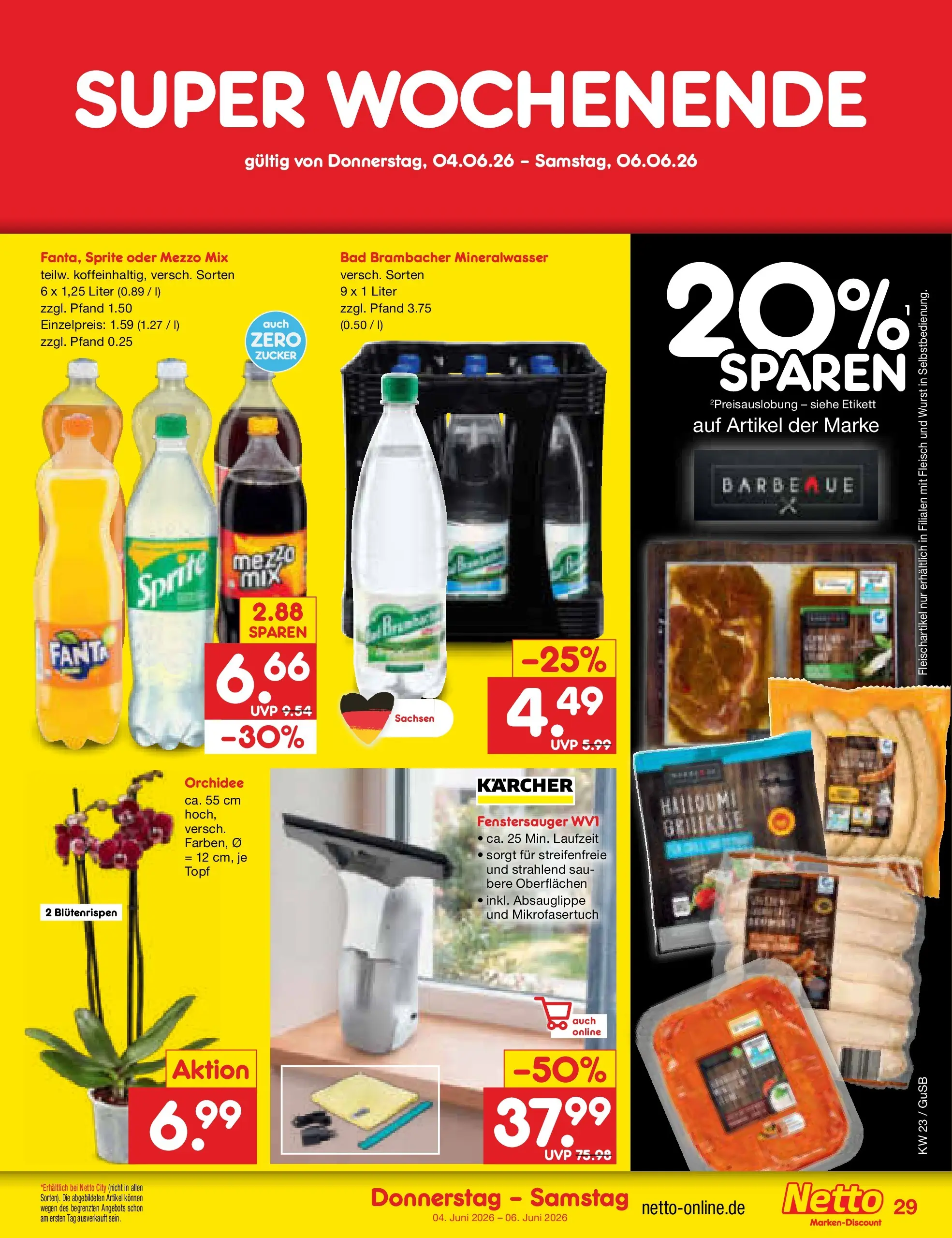 Netto Marken-Discount Prospekt Machern (ab 01.06.2026) » Angebote | Seite: 43 | Produkte: Sprite, Mineralwasser, Zucker, Oder mezzo mix