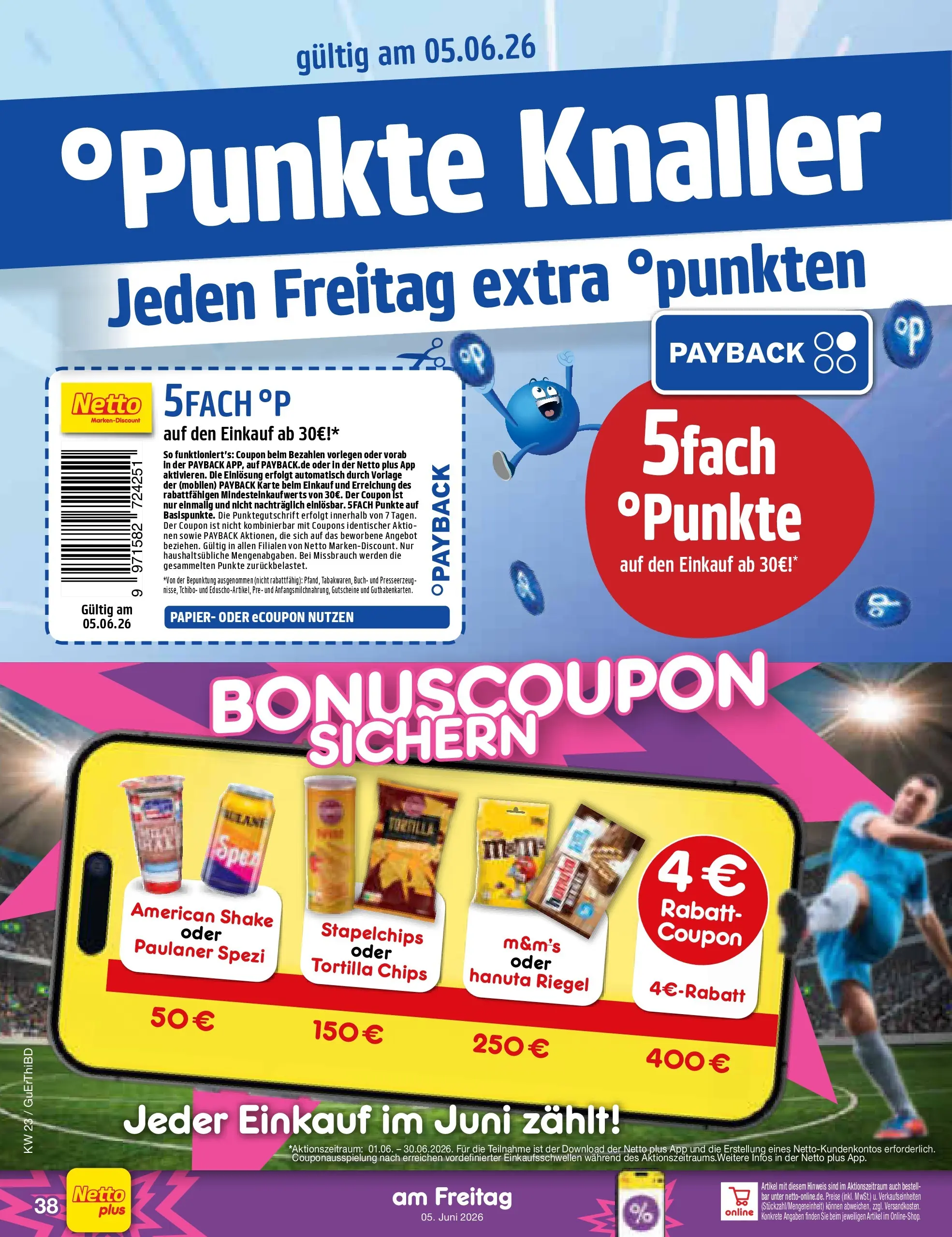 Netto Marken-Discount Prospekt Augustusburg (ab 01.06.2026) » Angebote | Seite: 54 | Produkte: Paulaner spezi, M&M's, Chips, Paulaner