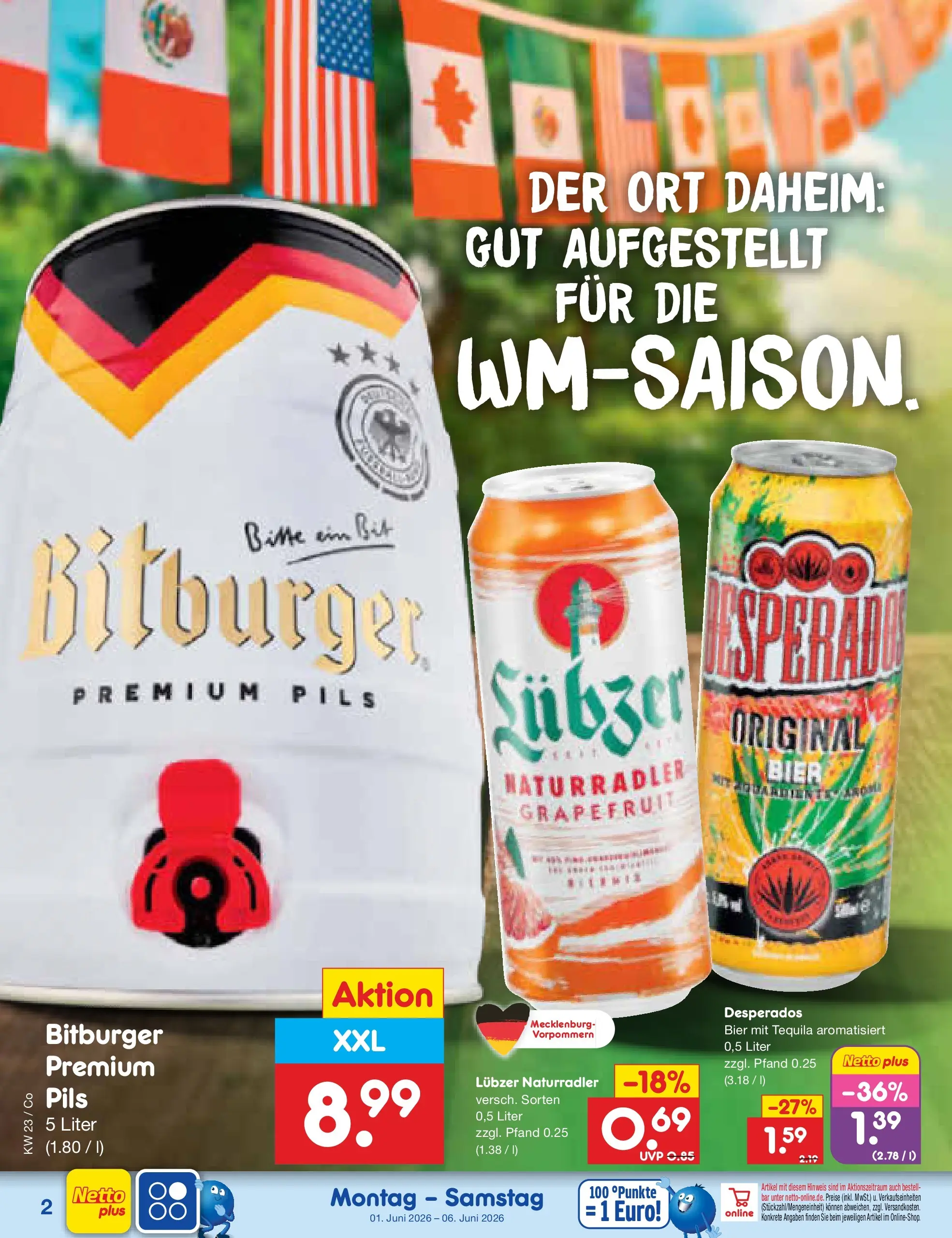 Netto Marken-Discount Prospekt Bitterfeld-Wolfen (ab 01.06.2026) » Angebote | Seite: 30 | Produkte: Bier, Grapefruit, Desperados, Lubzer