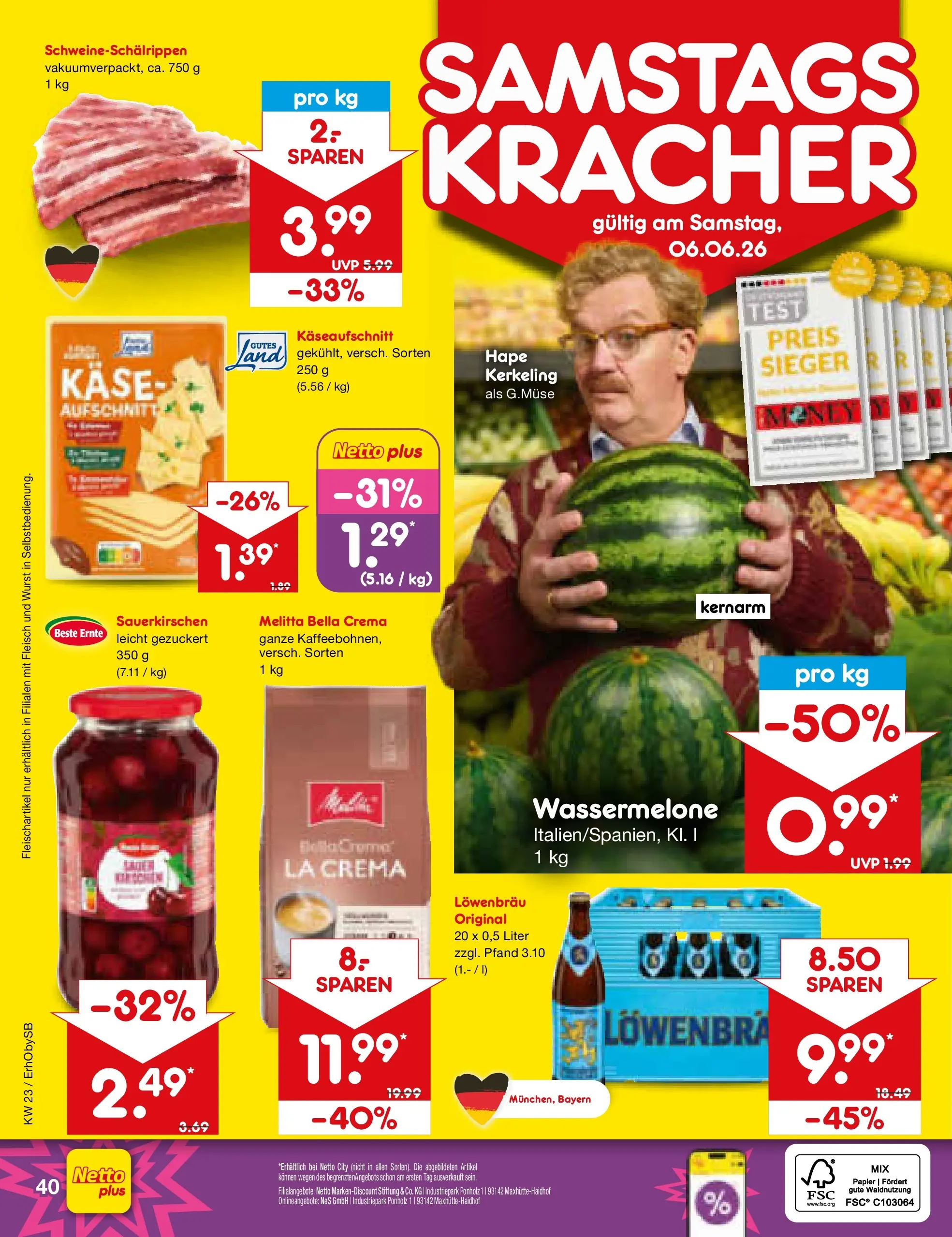Netto Marken-Discount Prospekt Mauern (ab 01.06.2026) » Angebote | Seite: 56 | Produkte: Käse, Wurst, Wassermelone, Fleisch Netto Marken-Discount Prospekt Mauern (ab 01.06.2026) » Angebote | Seite: 56 | Produkte: Käse, Wurst, Wassermelone, Fleisch